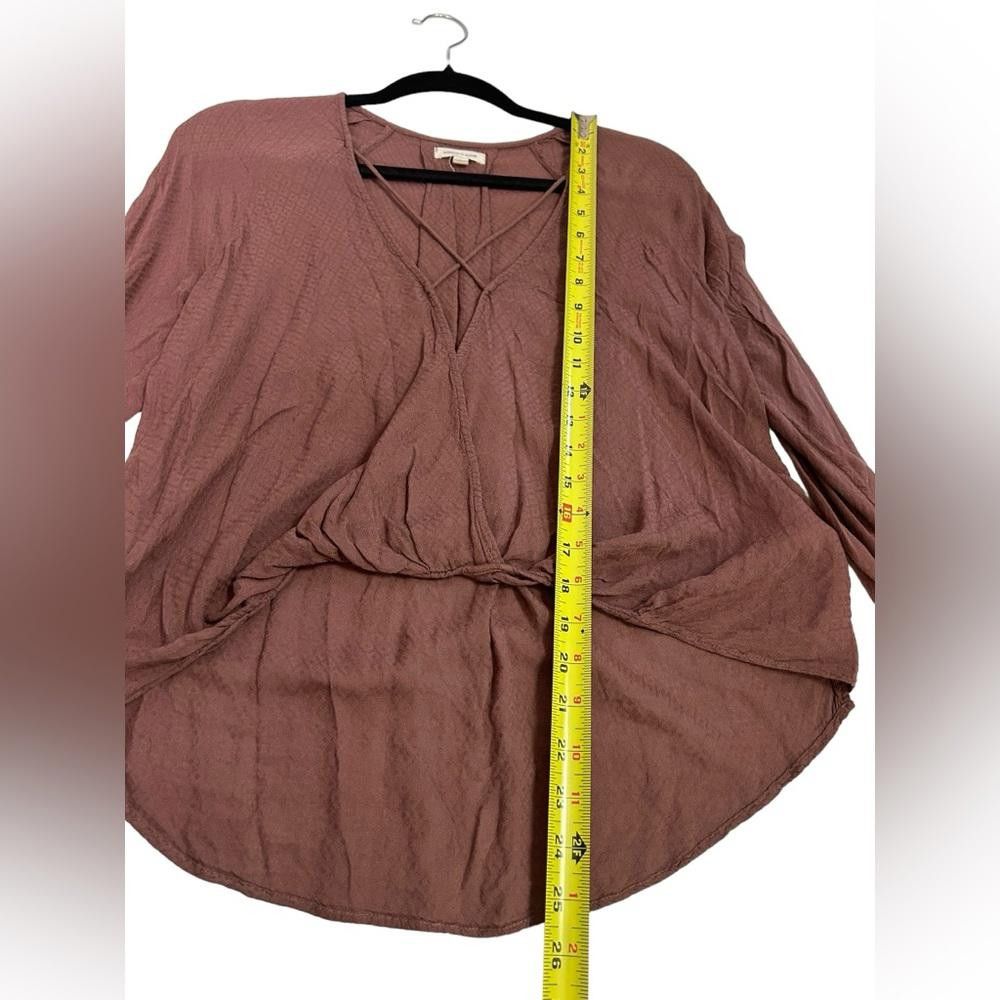 Designer Silence + Noise l Mayfair Plunge Surplice Mauve Top Small Size S / US 4 / IT 40 - 5 Thumbnail