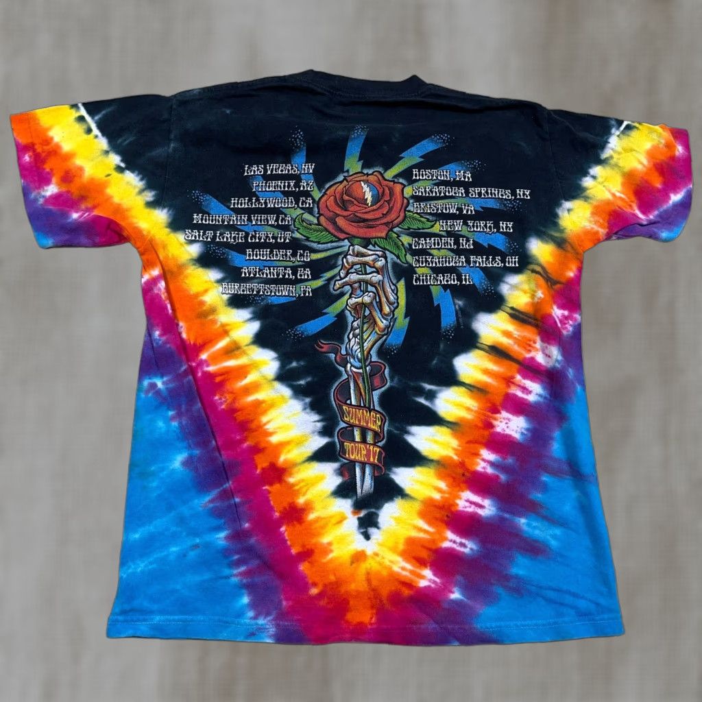 Vintage VINTAGE Greatful Dead Shirt Men Small Tie Dye Liquid Band Tee Blue Multi Adult Size US S / EU 44-46 / 1 - 1 Thumbnail