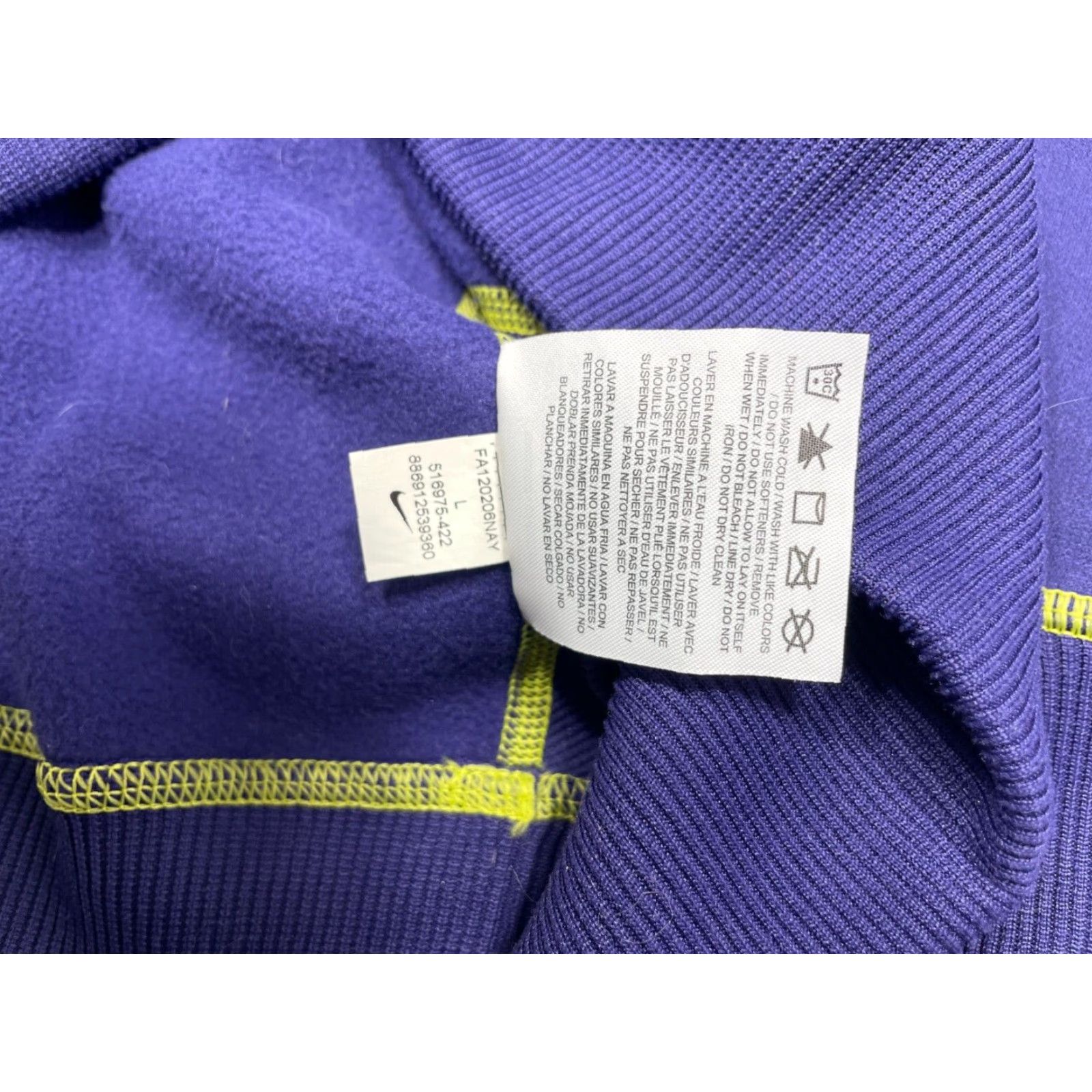 Nike Nike Therma Fit Hoodie Womens Large Purple Pullover Athletic Sweatshirt Size L / US 10 / IT 46 - 4 Thumbnail