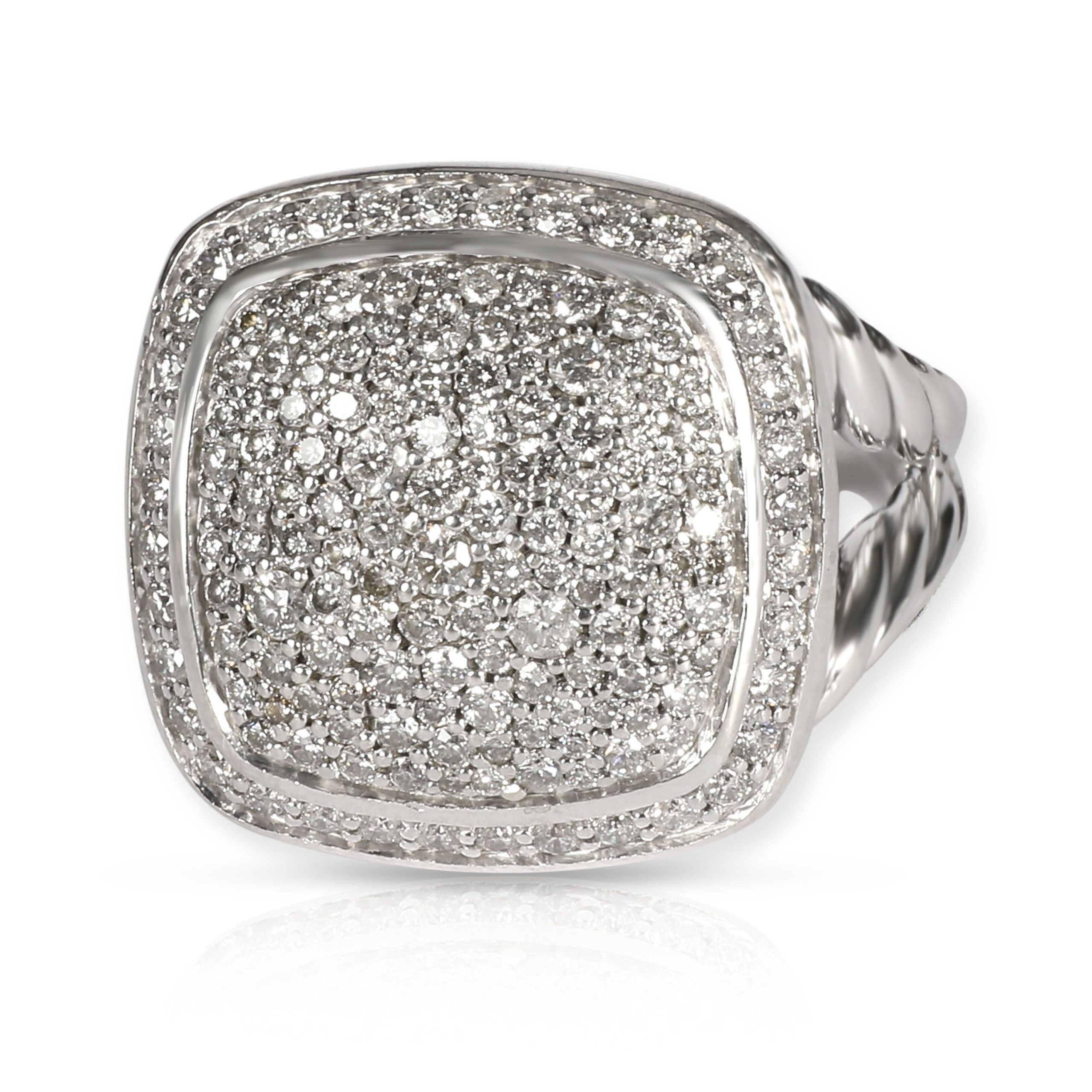 image of David Yurman Albion Diamond Ring In Sterling Silver 0.99 Ctw, Women's