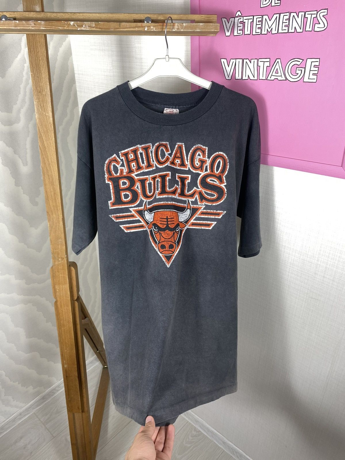 NBA × Vintage Chicago Bulls USA Vintage T Shirt Size US XL / EU 56 / 4 - 8 Thumbnail