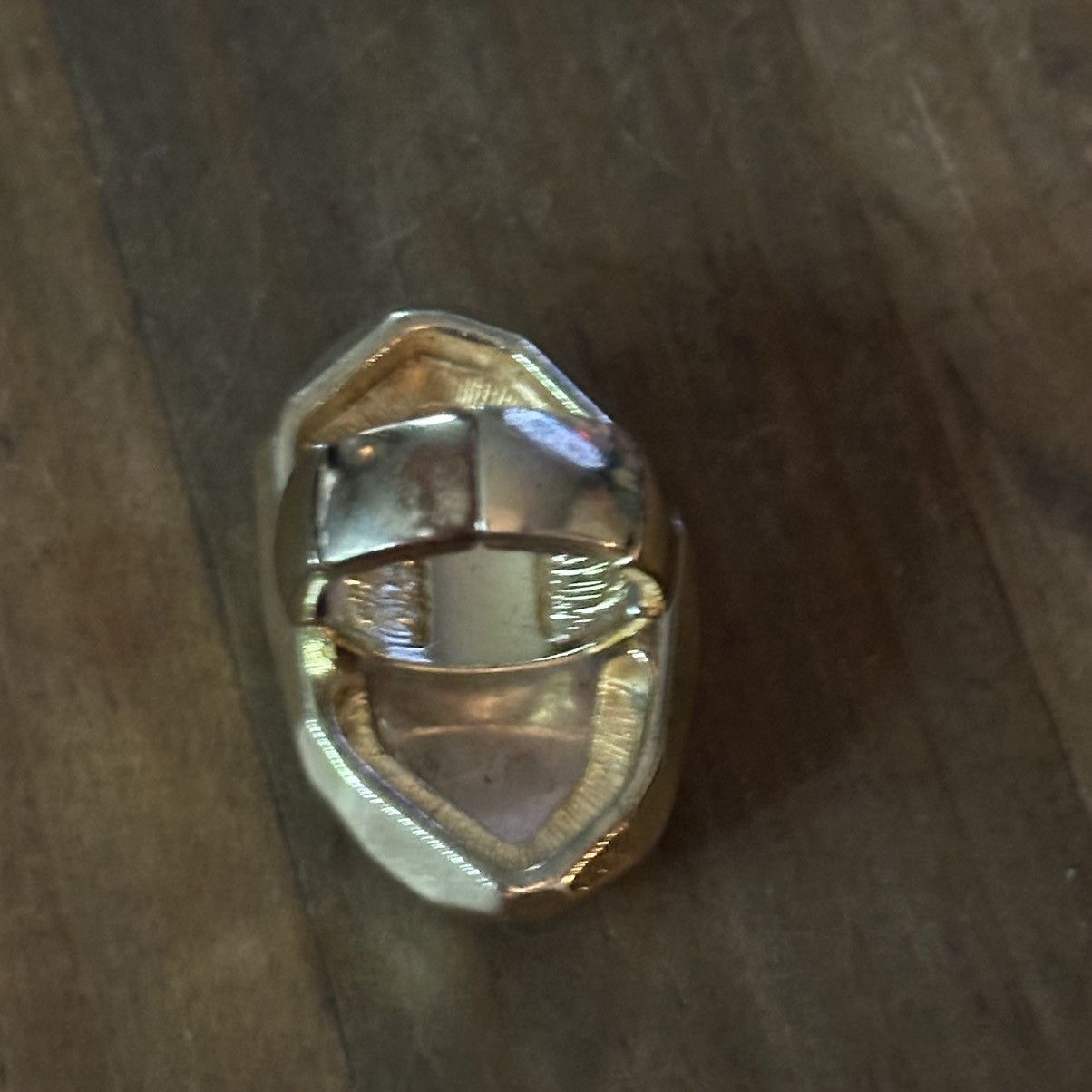 Other Gold tone asymmetrical druzy pink stretch statement ring Size ONE SIZE - 6 Thumbnail