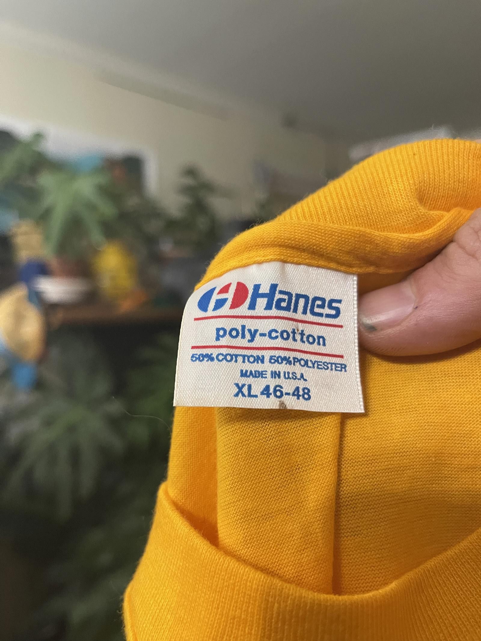 Hanes Vintage Central High Yellow Jackets T-Shirt Single Stitch Size US XL / EU 56 / 4 - 3 Thumbnail