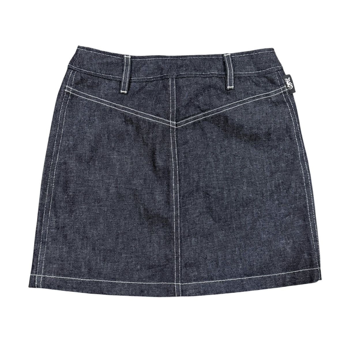 agnes b. Vtg🔥agnes.b Raw Indigo denim Mini Skirt Made In France Size 25" / US 0 / IT 36 - 2 Thumbnail
