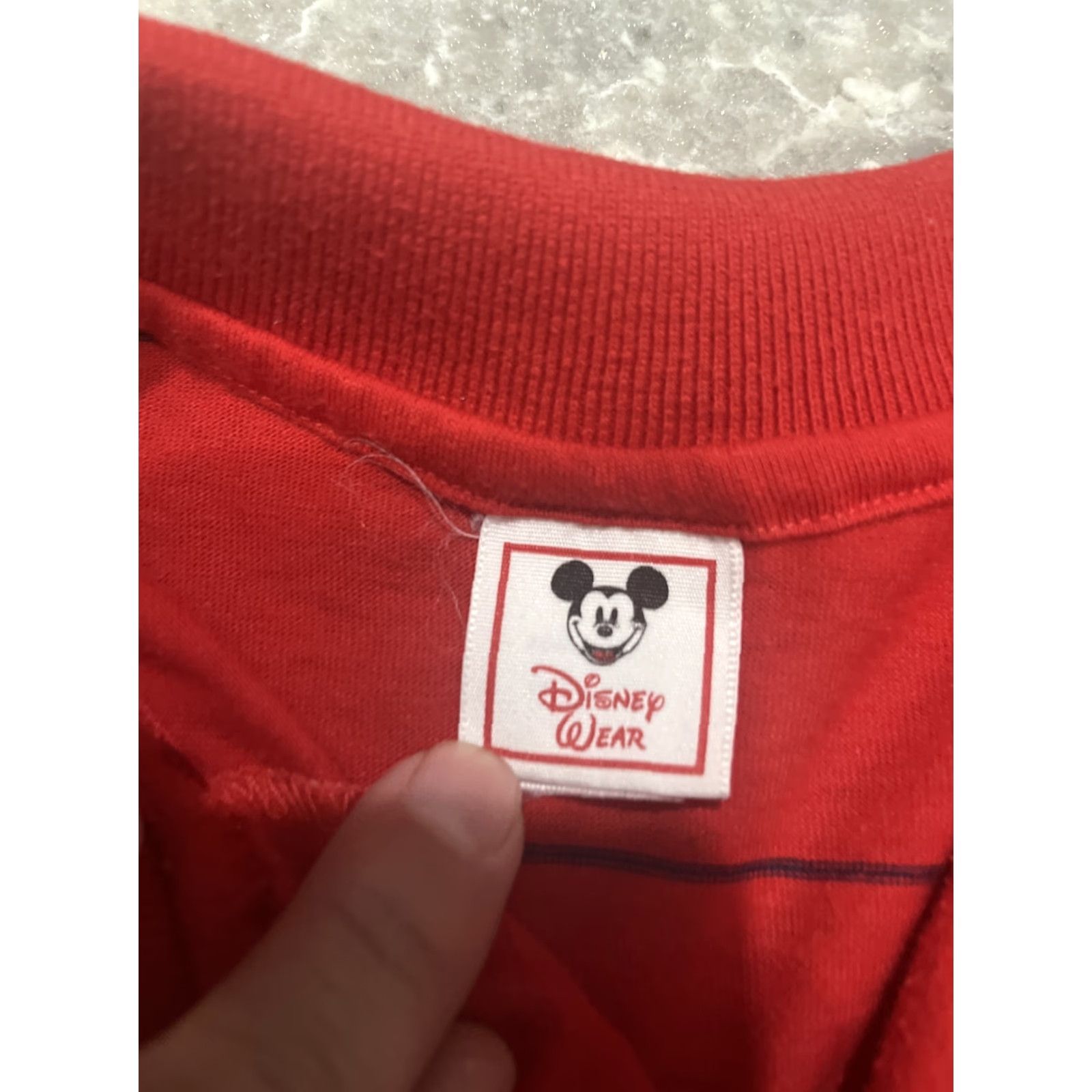 Disney VINTAGE Disney Red Striped Mickey Mouse Polo Shirt XL Mens 80s Size US XL / EU 56 / 4 - 3 Thumbnail