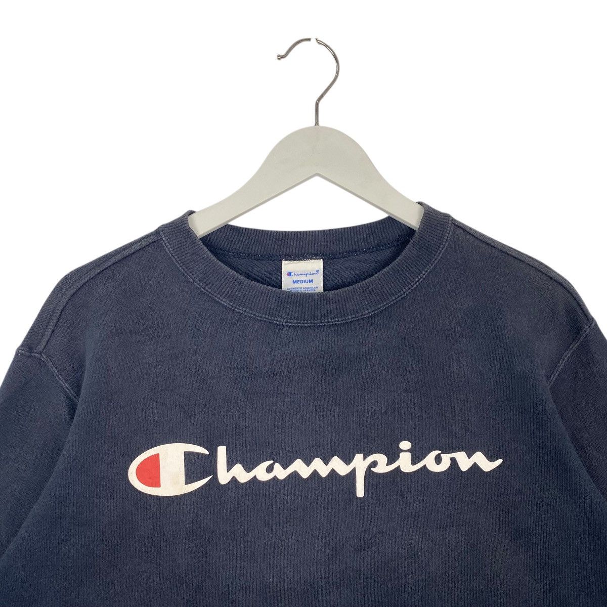 Other Vintage Champion Logo Crewneck Sweatshirt Navy Blue Size US L / EU 52-54 / 3 - 4 Thumbnail