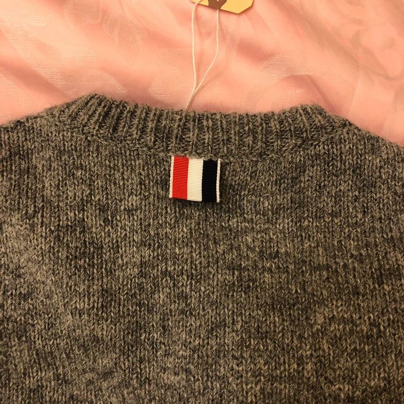 Thom Browne Thom Browne The horsehair sweater is grey Size US XS / EU 42 / 0 - 7 Thumbnail