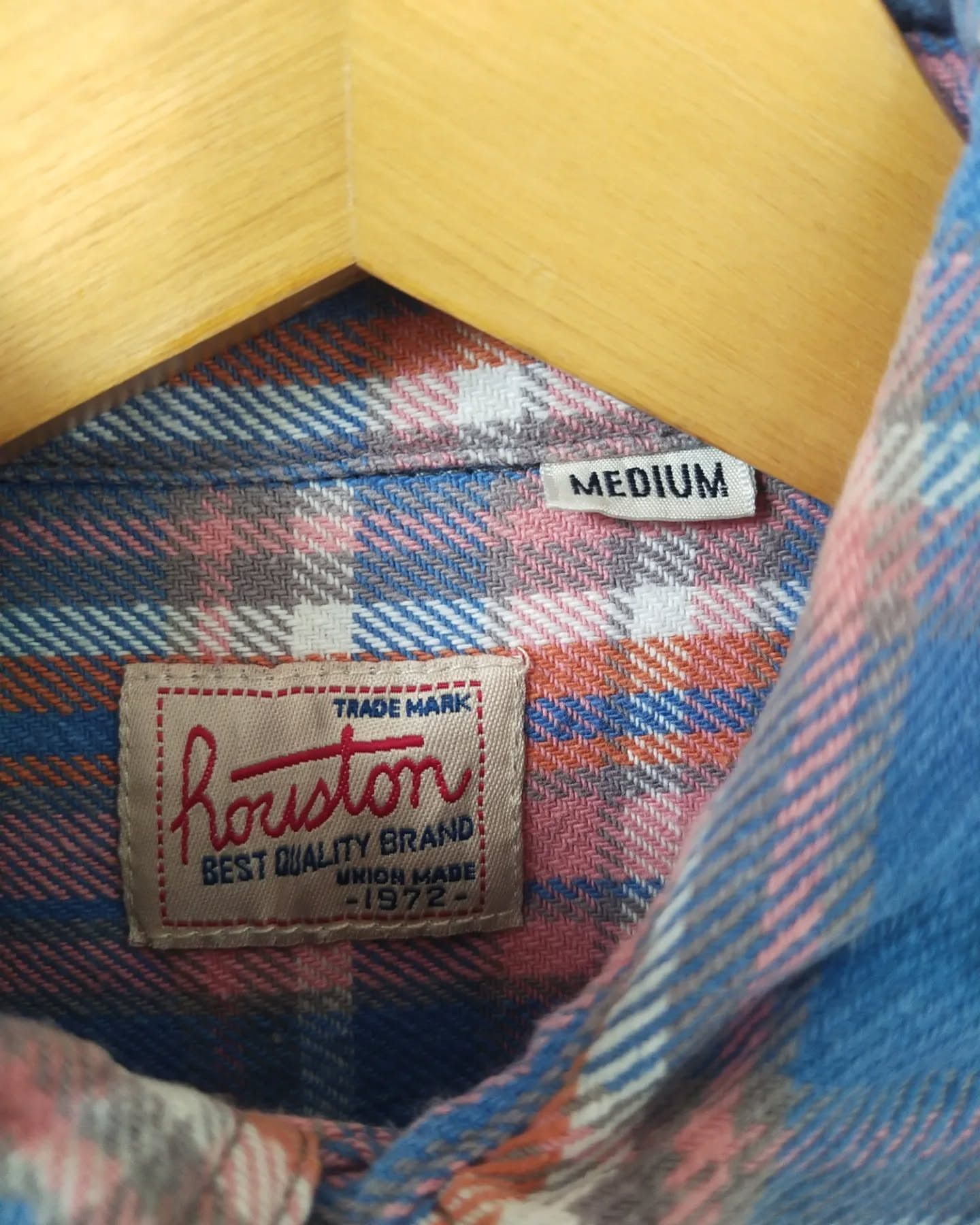 Japanese Brand Houston Blue Plaid Flannel Shirt Japanese Heritage Workwear Size US M / EU 48-50 / 2 - 5 Thumbnail