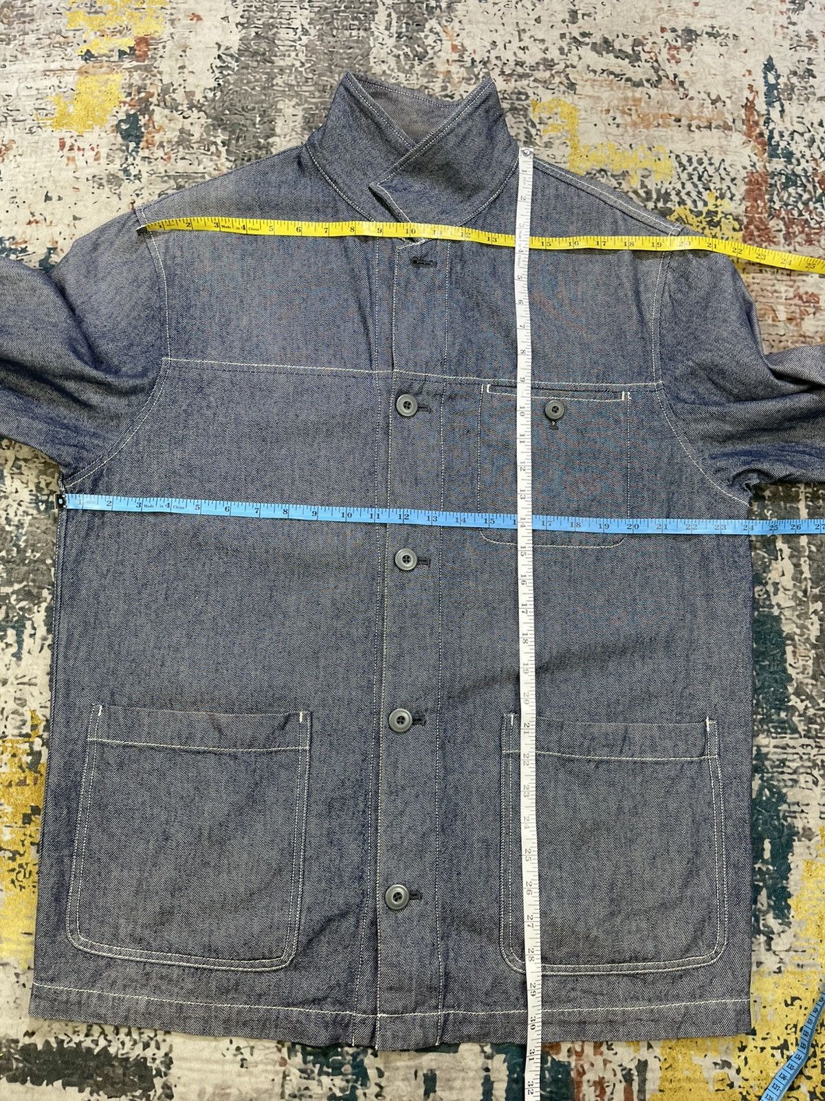 Japanese Brand Vtg Uniqlo Chambray Denim Chore Jacket Size US L / EU 52-54 / 3 - 10 Thumbnail