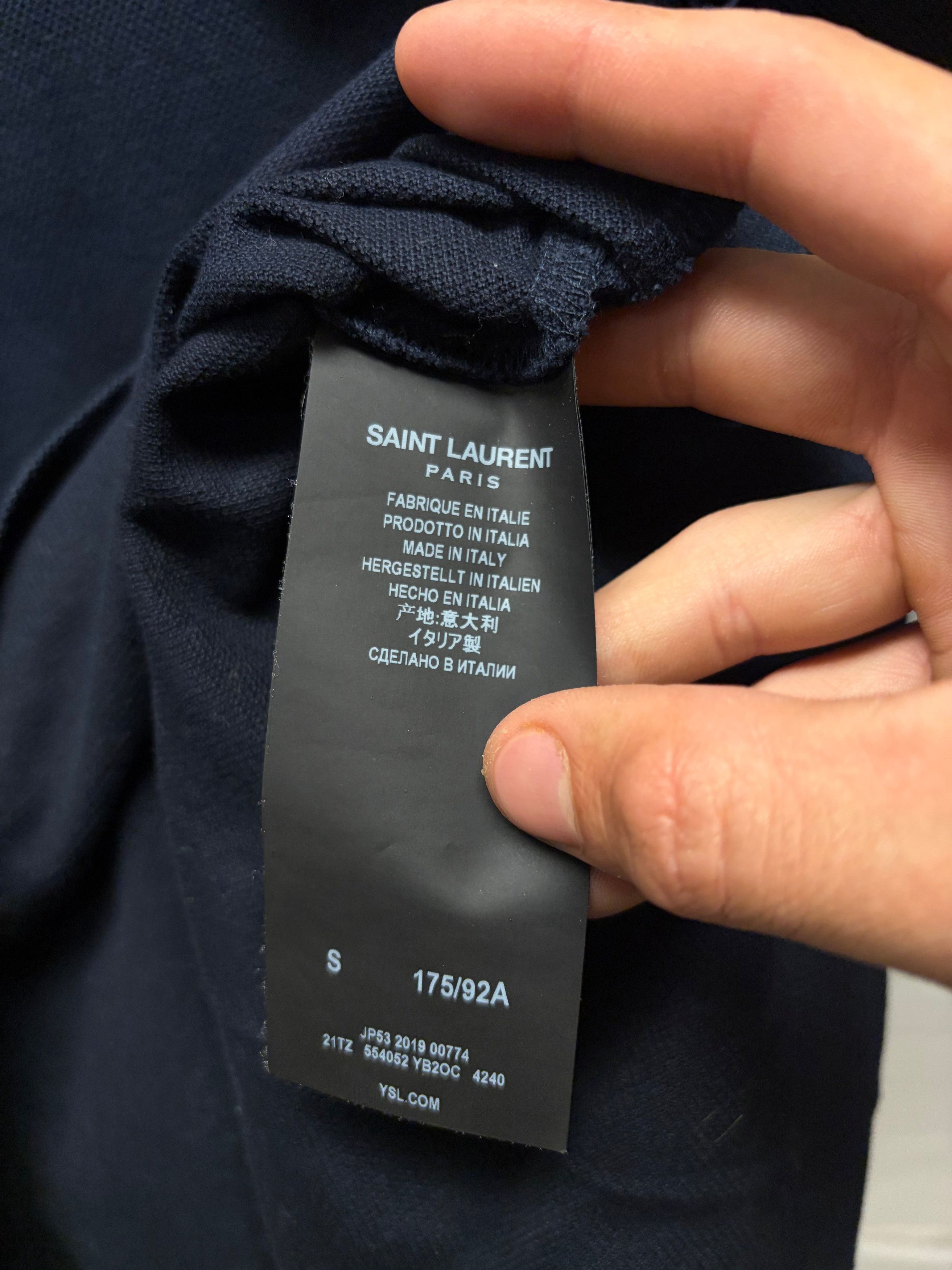 Saint Laurent Paris 2019 Saint Laurent ‘YSL’ Embroidered Logo Polo Size US S / EU 44-46 / 1 - 5 Thumbnail
