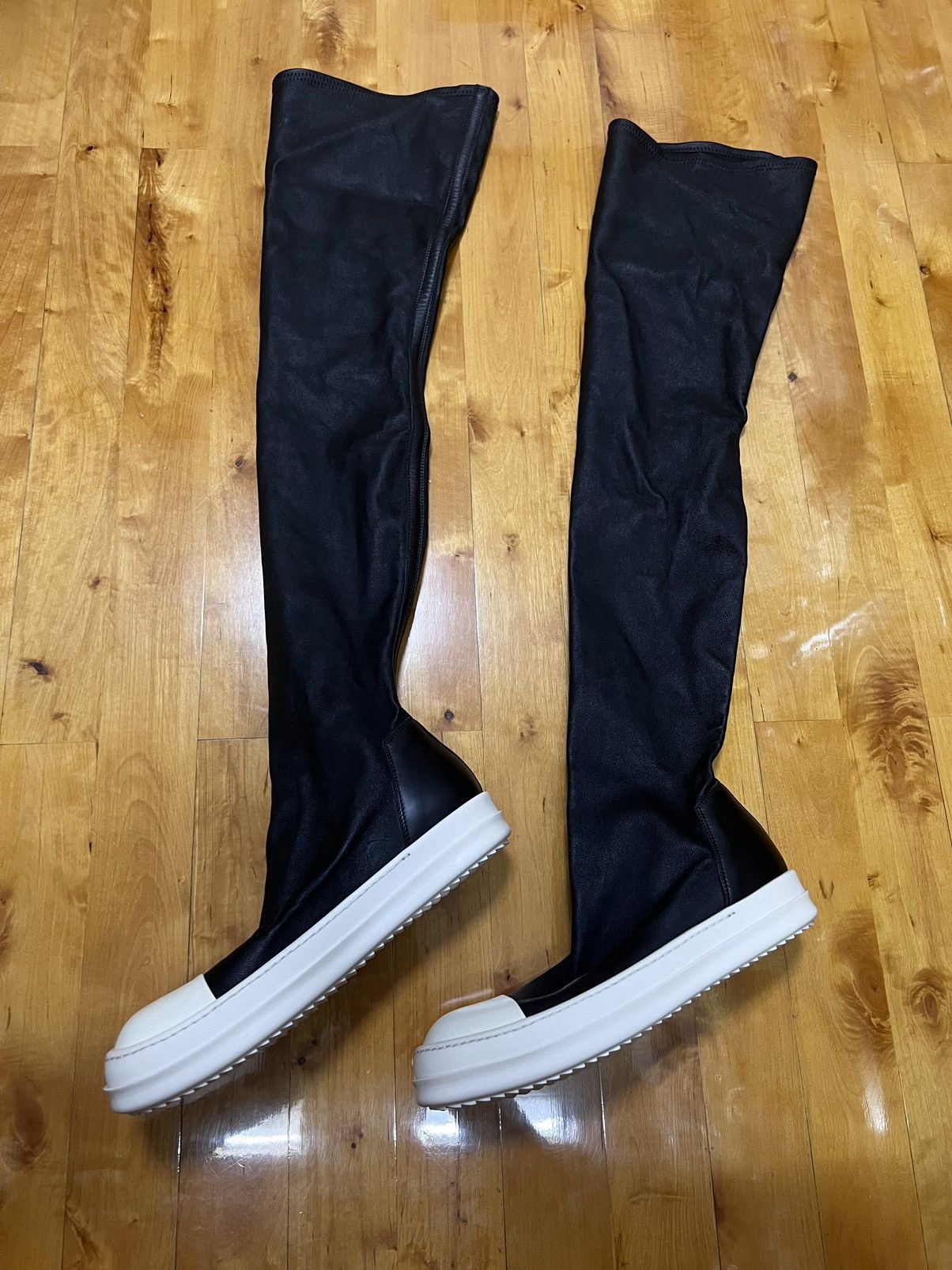Rick Owens Rick owens mainline leather thigh high stocking sz39 Size US 9 / IT 39 - 3 Thumbnail