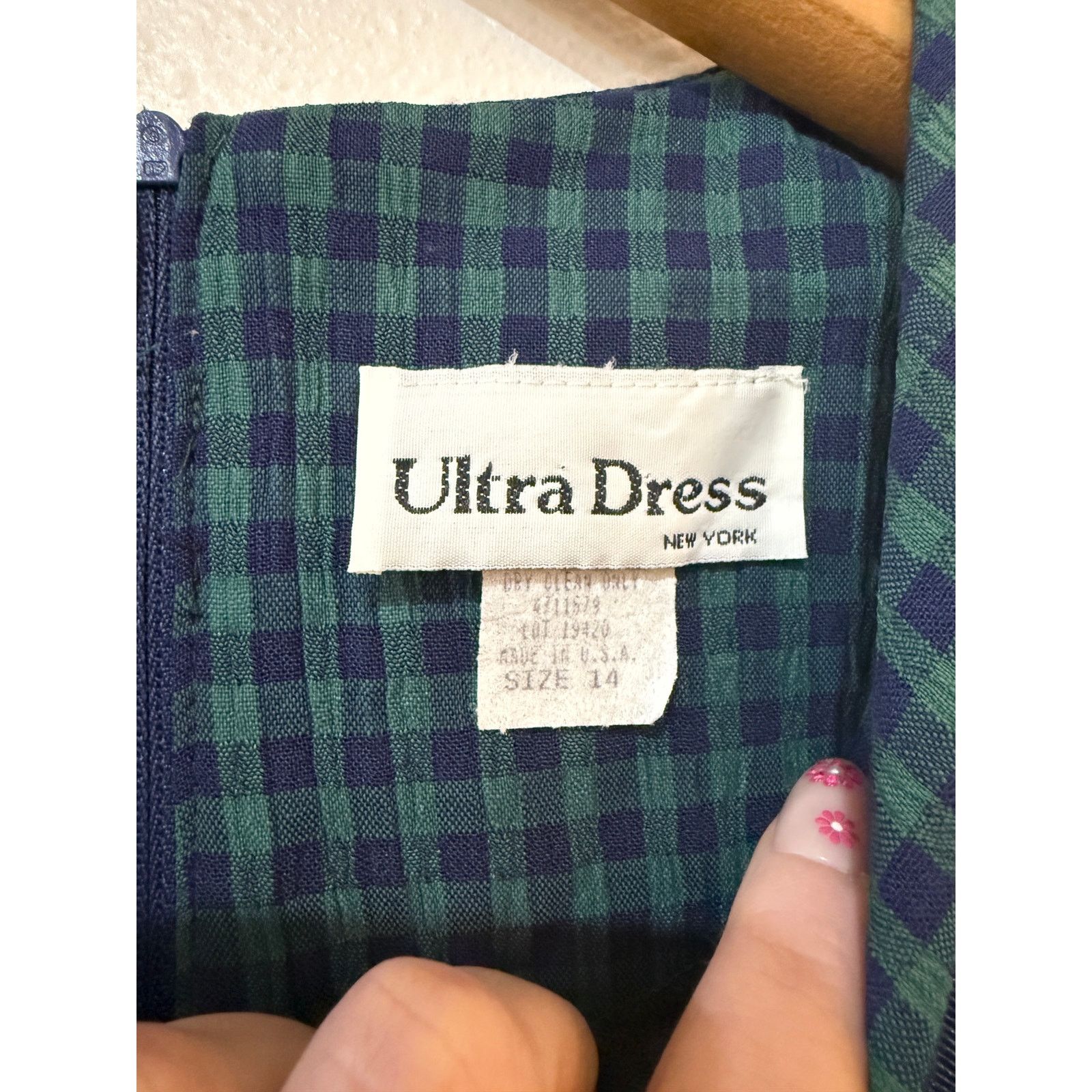 Other Vintage 90s Dark Academia Collared Plaid Midi Dress size 14 Size XL / US 12-14 / IT 48-50 - 7 Thumbnail