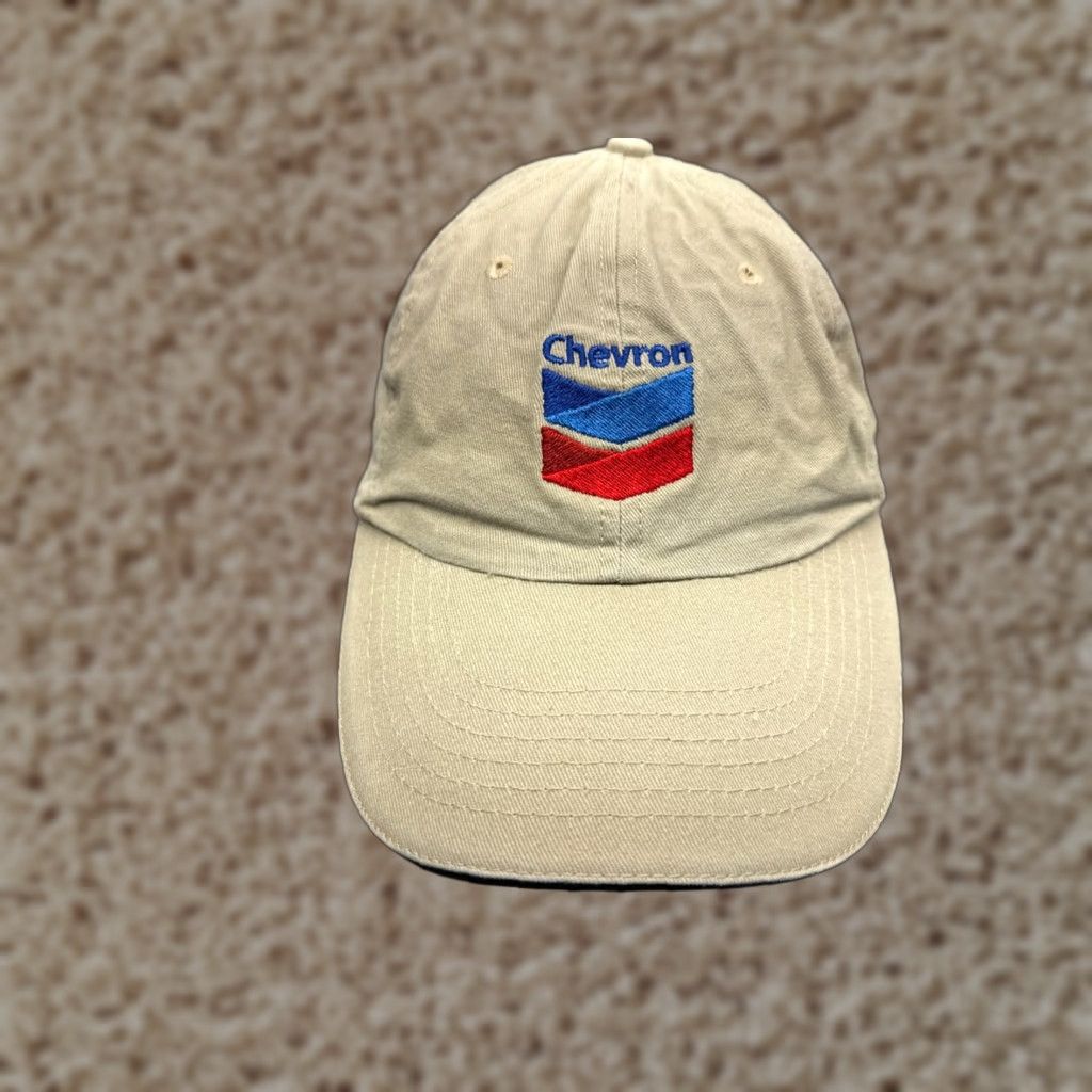 Vintage Chevron Hat Cap Snap Back Adult One Size Beige Cotton Twill Baseball Cap Adjustable Men Casual Size ONE SIZE - 1 Thumbnail