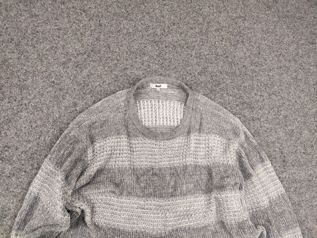 Japanese Brand Avail Japanese Design Vintage Gray Knit velours Sweater Size US L / EU 52-54 / 3 - 4 Thumbnail