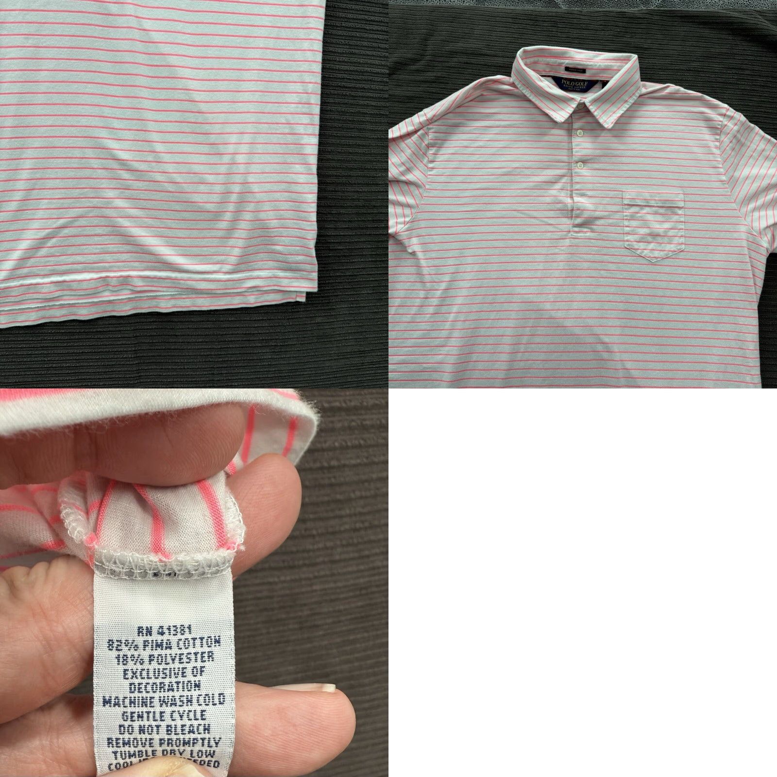 Ralph Lauren Polo Golf Ralph Lauren Polo Shirt Men XL Striped Multicolor 49in Chest Regular Short Sleeve 31in Size US XL / EU 56 / 4 - 8 Thumbnail