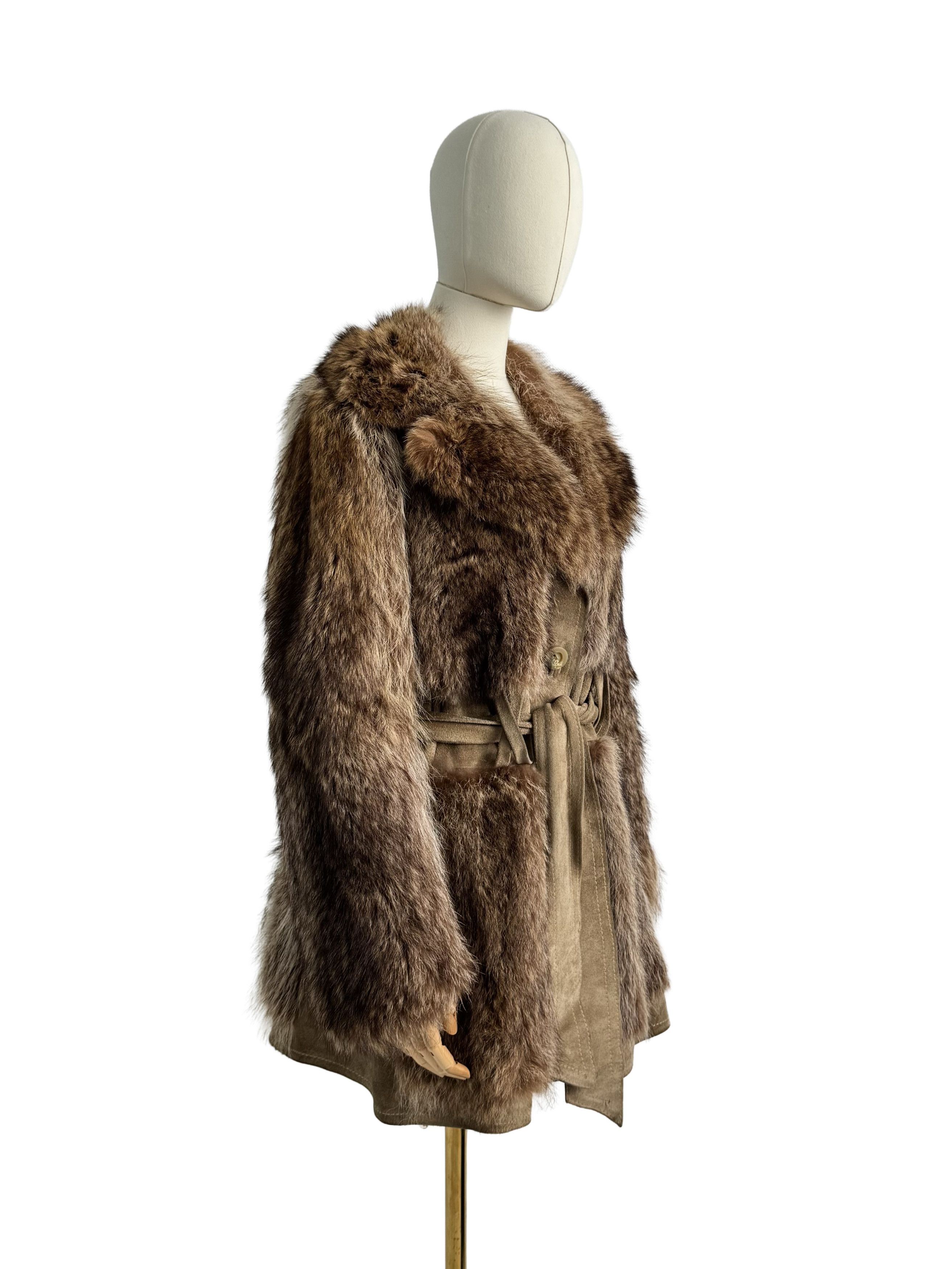 Vintage Vintage Real Suede Coat With Real Fur Details Size M / US 6-8 / IT 42-44 - 1 Thumbnail