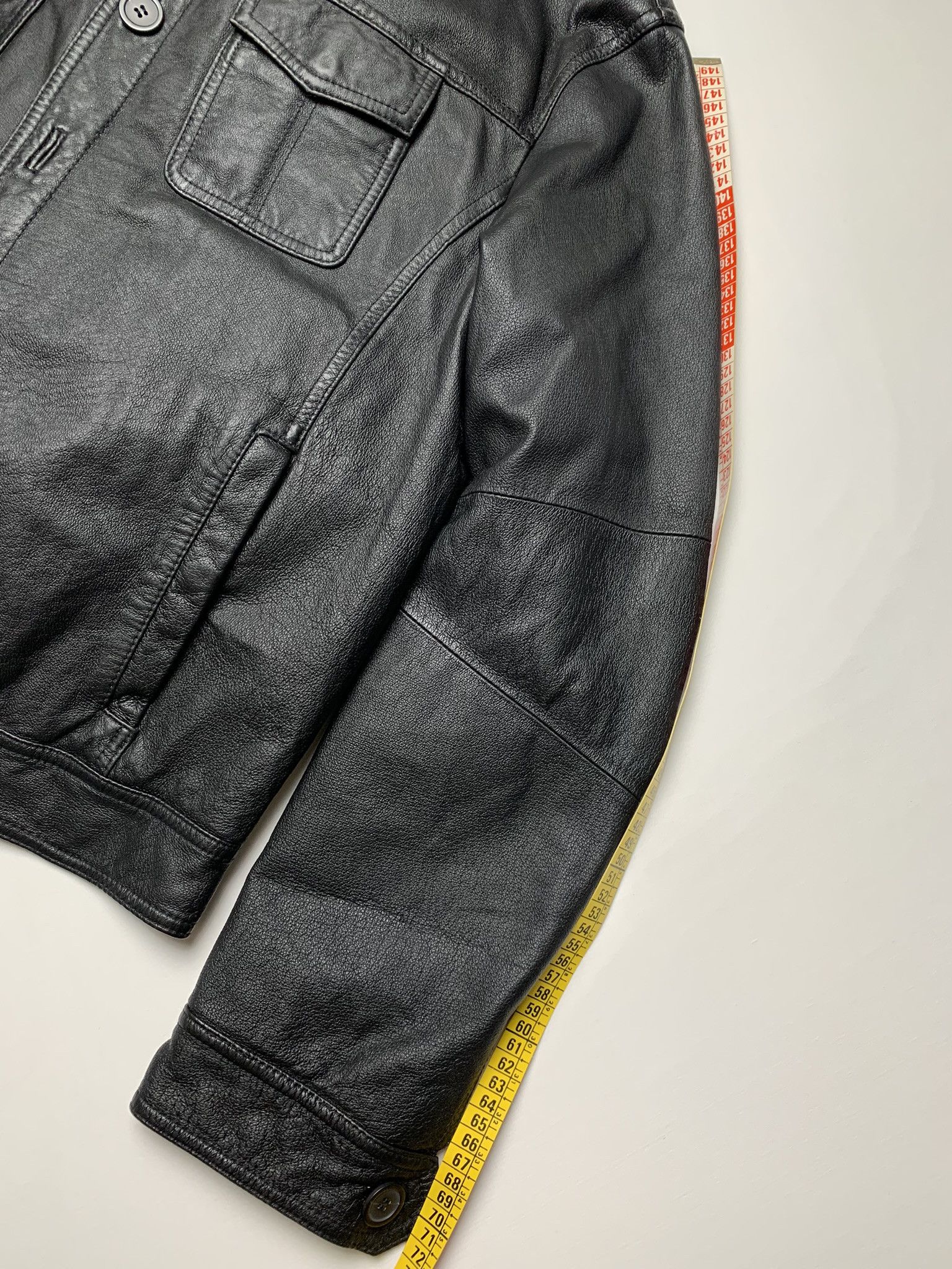 Armani Armani Jeans pig leather trucker jacket Size US XXL / EU 58 / 5 - 15 Thumbnail