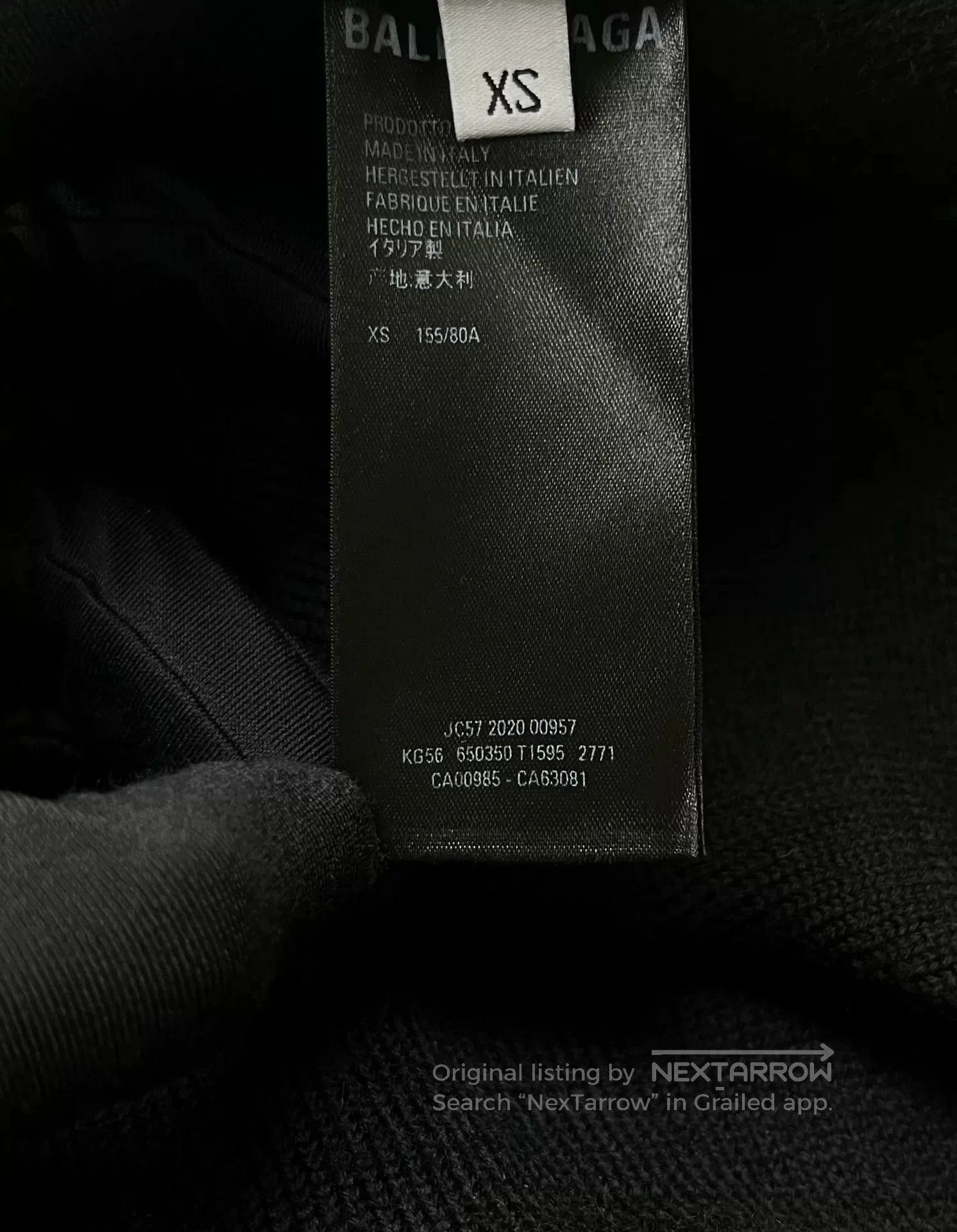 Balenciaga Balenciaga Black Knit Sweater with Logo. Size XS / US 0-2 / IT 36-38 - 3 Thumbnail
