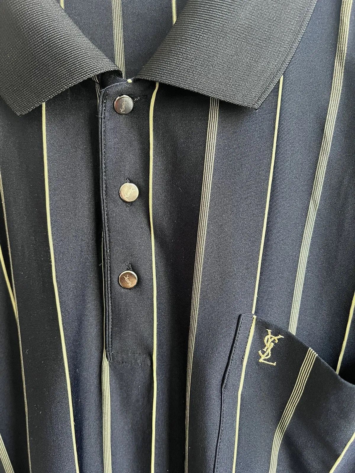 Yves Saint Laurent VINTAGE 90s silk Yves Saint Laurent polo T shirt old money Size US XL / EU 56 / 4 - 7 Thumbnail