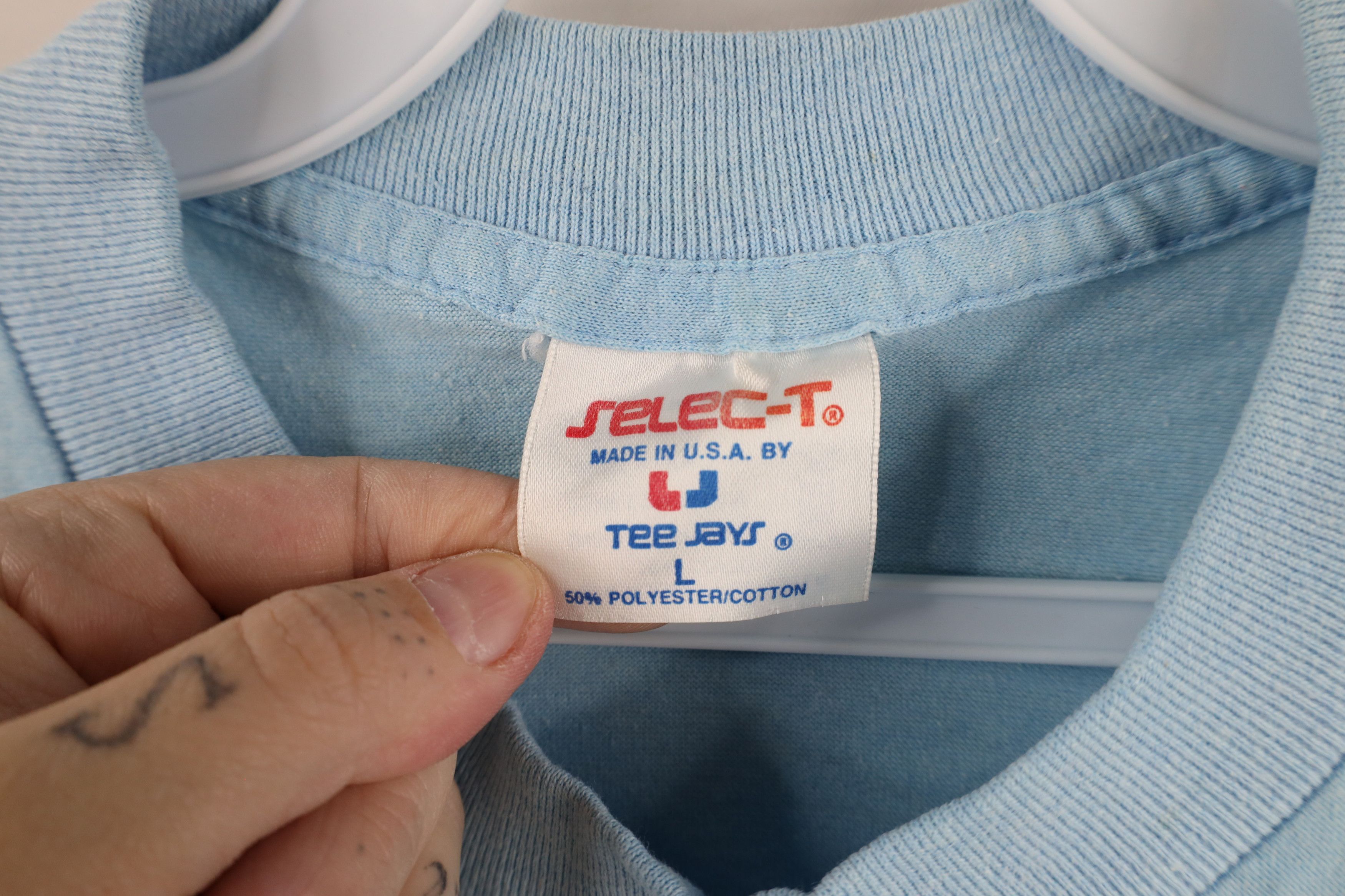 Vintage Vintage 80s Camp Frontier Short Sleeve T-Shirt Blue USA Size US L / EU 52-54 / 3 - 9 Thumbnail