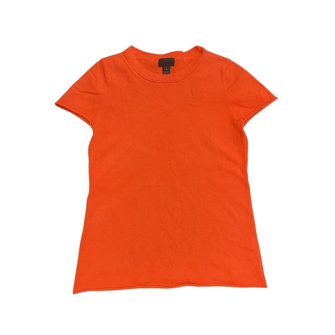 J.Crew Italian Cashmere Orange Short Sleeve Blouse Size Small Chic Size S / US 4 / IT 40 - 1 Thumbnail