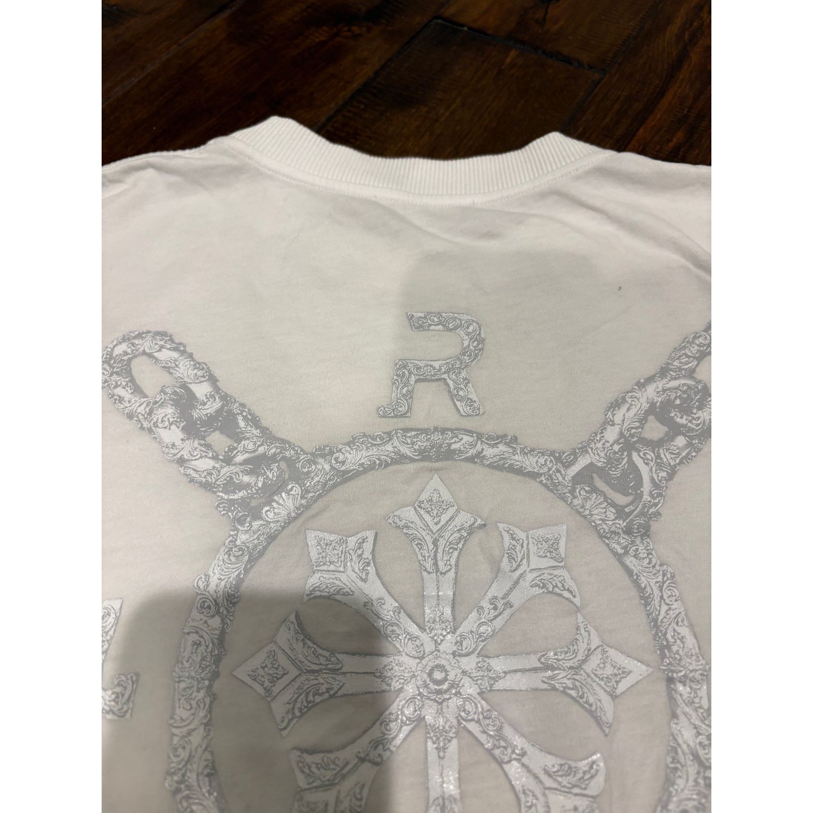 Other UK RH45 London Streetwear Mens White Metallic Graphic Tee L Size US L / EU 52-54 / 3 - 7 Thumbnail