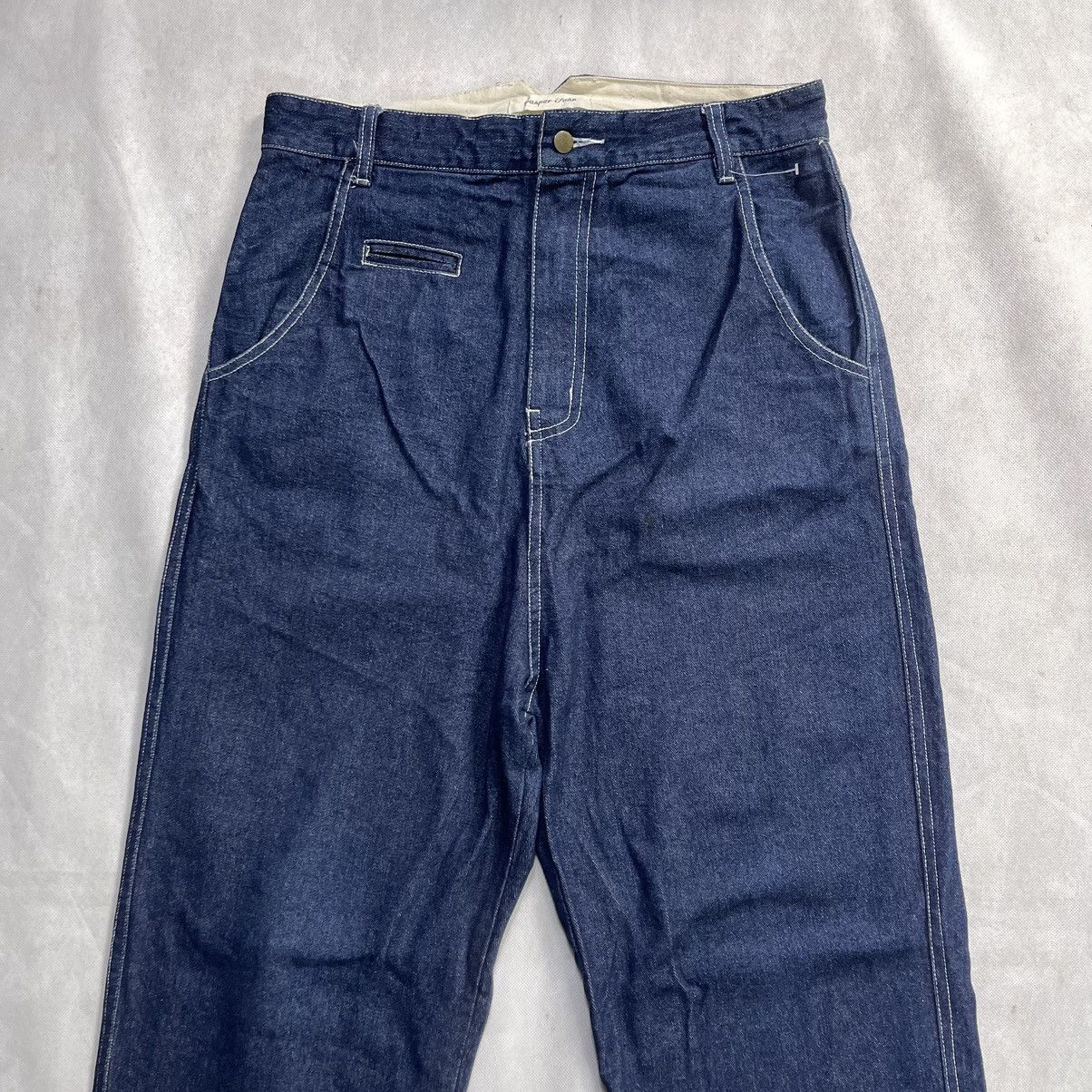 Designer Casper John Drop Crotch Pocket Cinch Back Denime Jeans Size US 32 / EU 48 - 4 Thumbnail