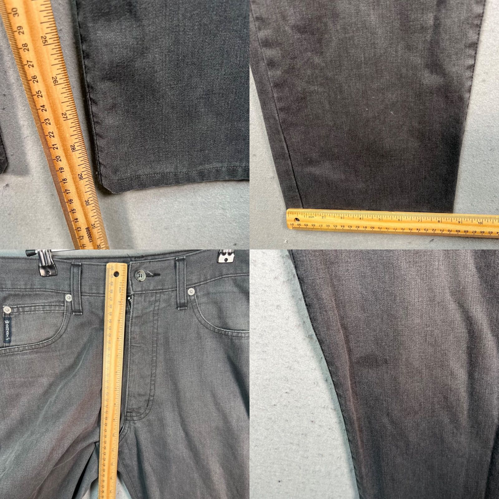 Vintage AJ Armani Jeans Mens 33 Slim Fit Gray Denim Jeans Made In Italy 5-Pocket Design Size US 33 - 8 Thumbnail