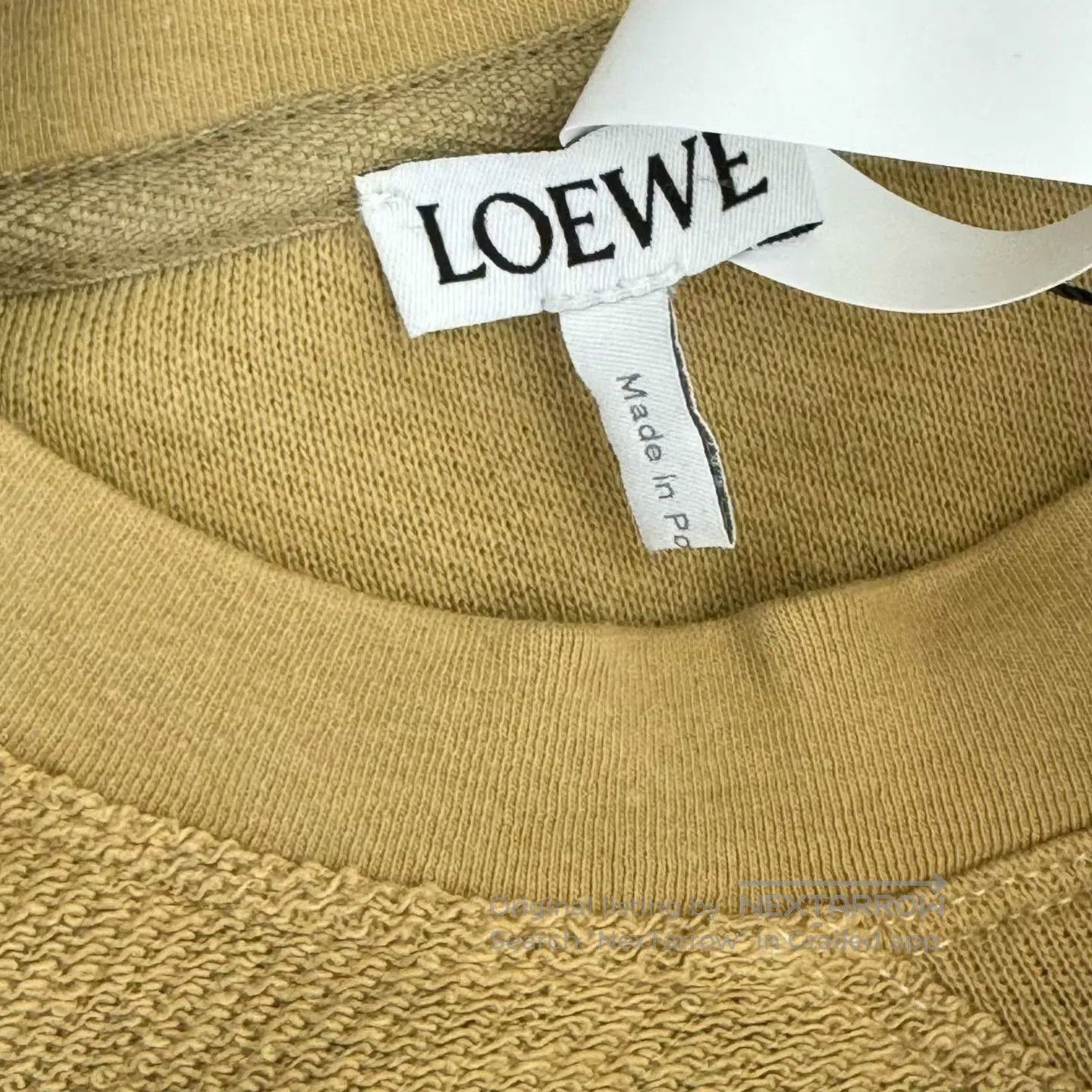 Loewe Loewe Embroidered Logo Sweatshirt in Khaki. Size US L / EU 52-54 / 3 - 2 Thumbnail