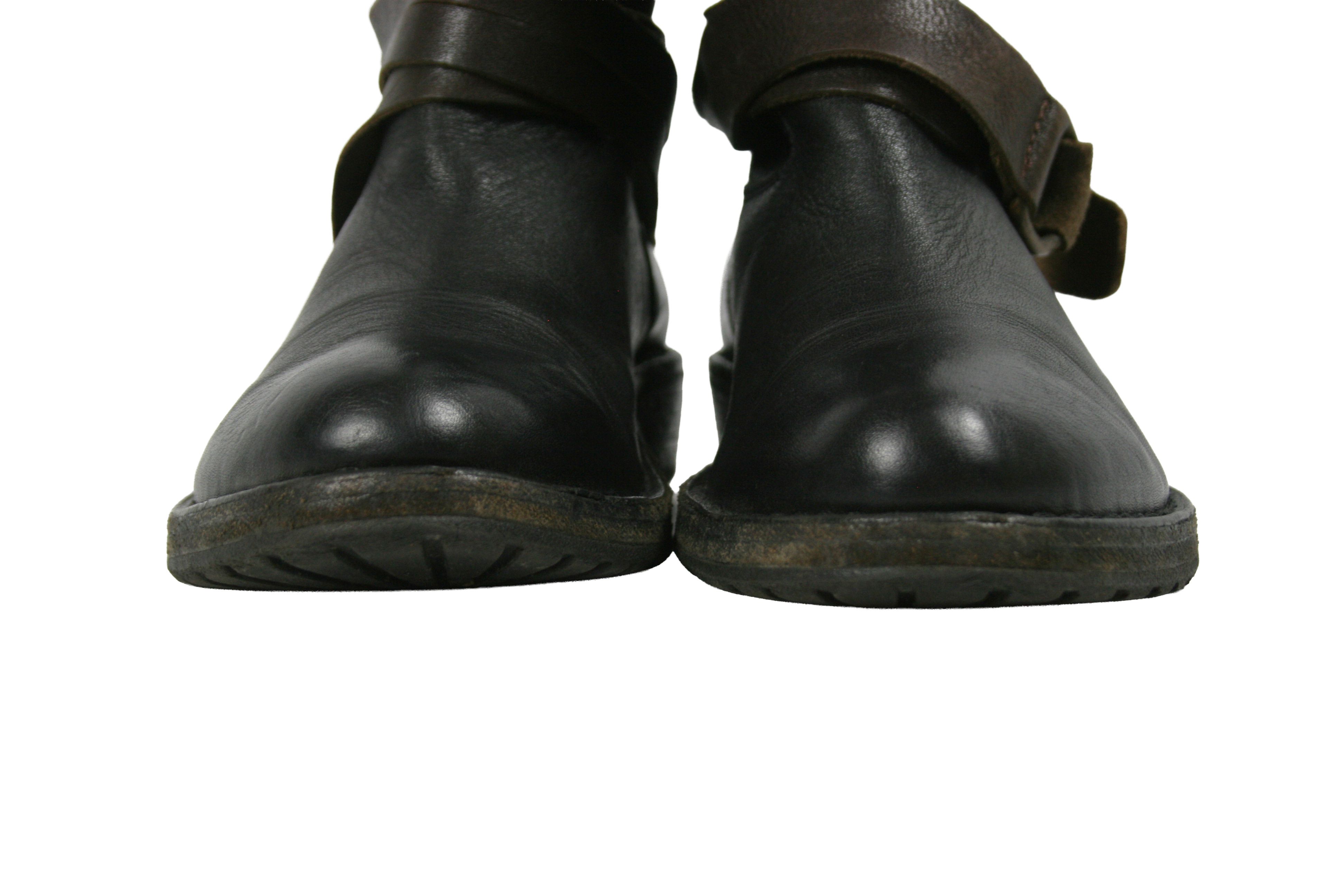MoMA Avant Garde Biker Straps Leather Ankle Boots Size US 8 / IT 38 - 4 Thumbnail