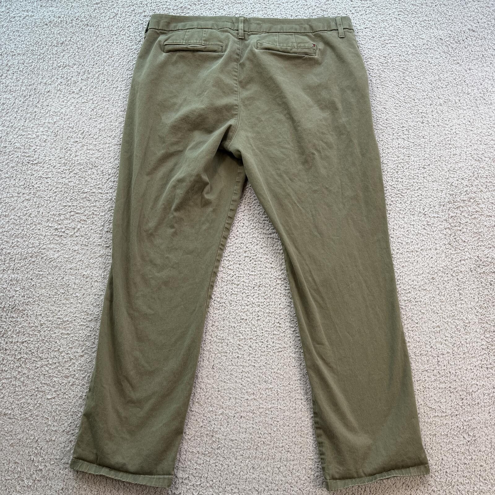Tommy Hilfiger Women’s Tommy Hilfiger Green Stretch Chino Pants 14 Straight Size 36" / US 14 / IT 50 - 2 Thumbnail