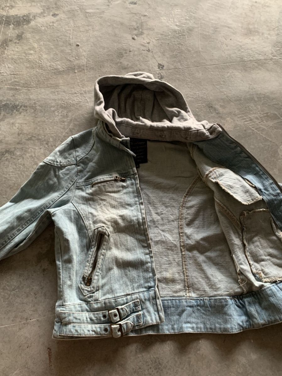 If Six Was Nine sorridere boxy denim biker jacket hooded grunge punk style Size US S / EU 44-46 / 1 - 12 Thumbnail