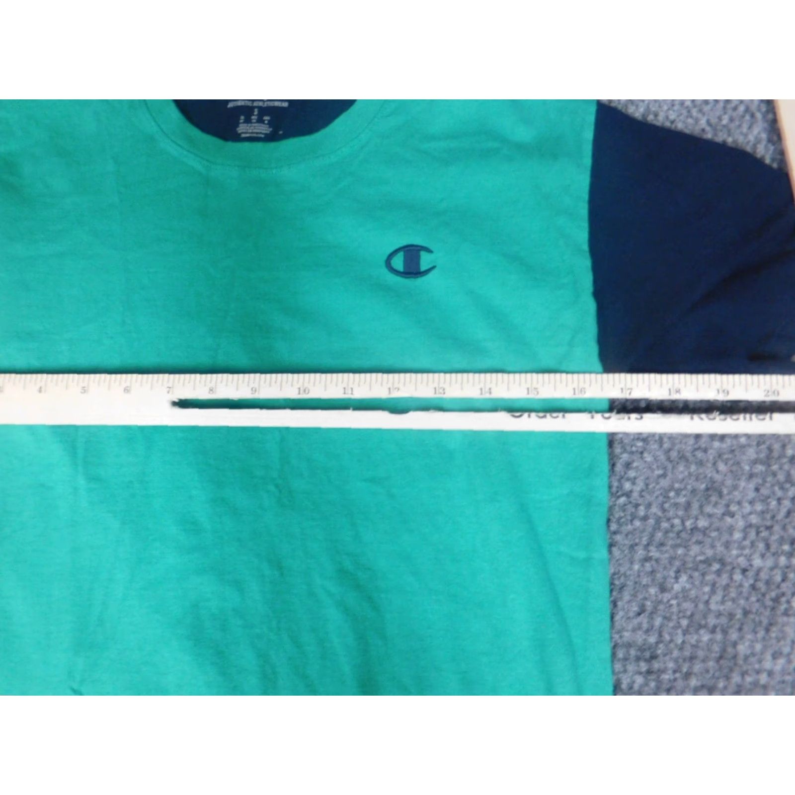 Champion Champion Mens Shirt S Small Blue Casual Short Sleeve Crew Neck Cotton Knit Logo T-Shirt Size US S / EU 44-46 / 1 - 4 Thumbnail