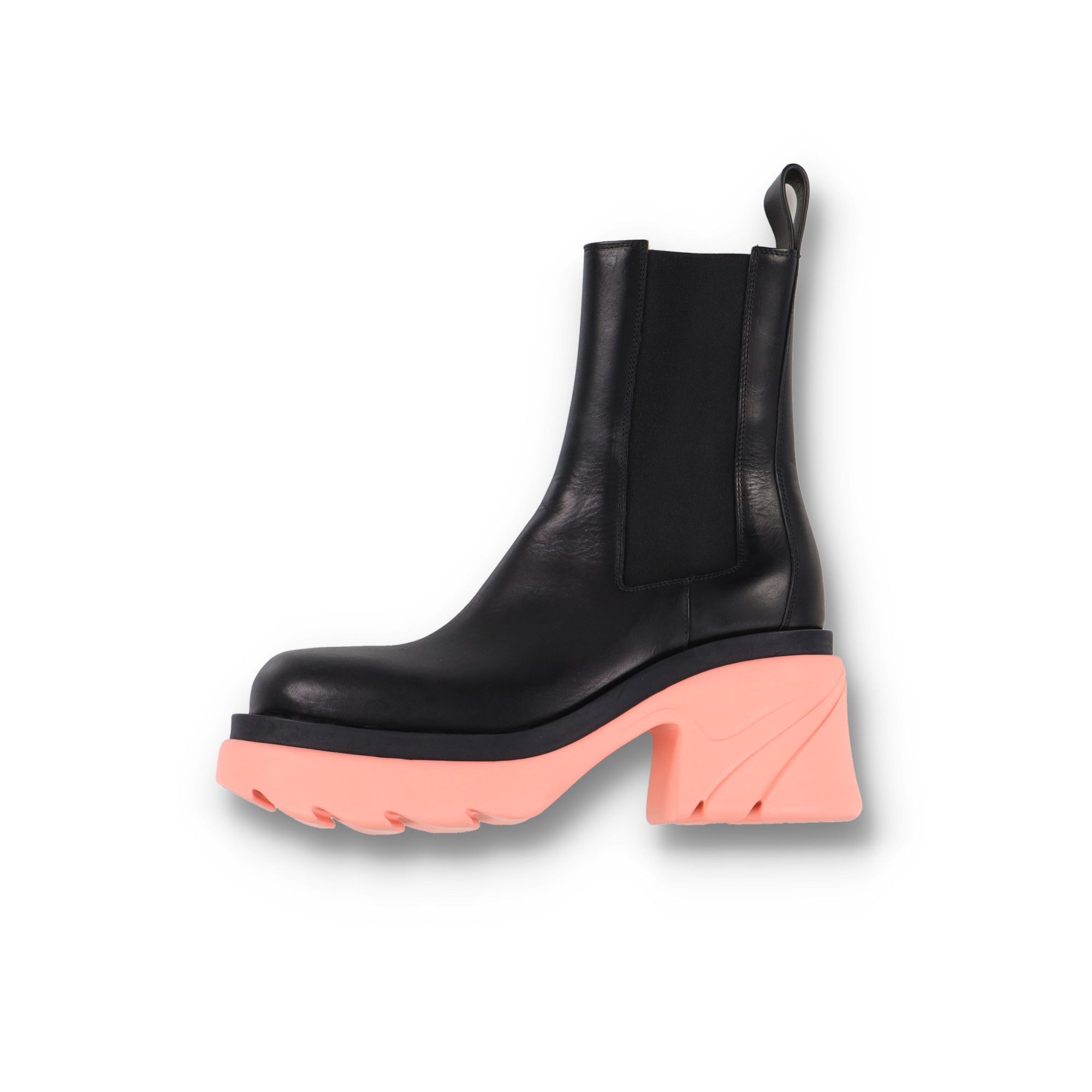 Bottega Veneta Flash Black Pink Leather Ankle Boots Size US 11 / IT 41 - 1 Thumbnail