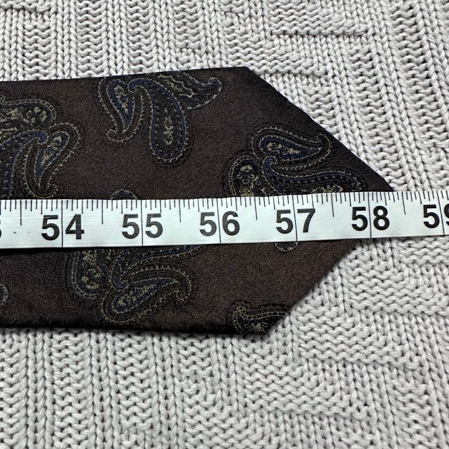 Alexander Julian Alexander Julian brown paisley silk tie Size ONE SIZE - 4 Thumbnail