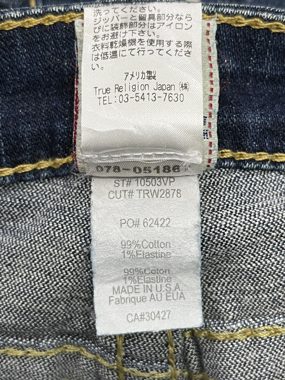 True Religion RARE💎JOEY BIG T Gem Button Stretch Denim Flare Low Rise USA Size 26" / US 2 / IT 38 - 16 Thumbnail
