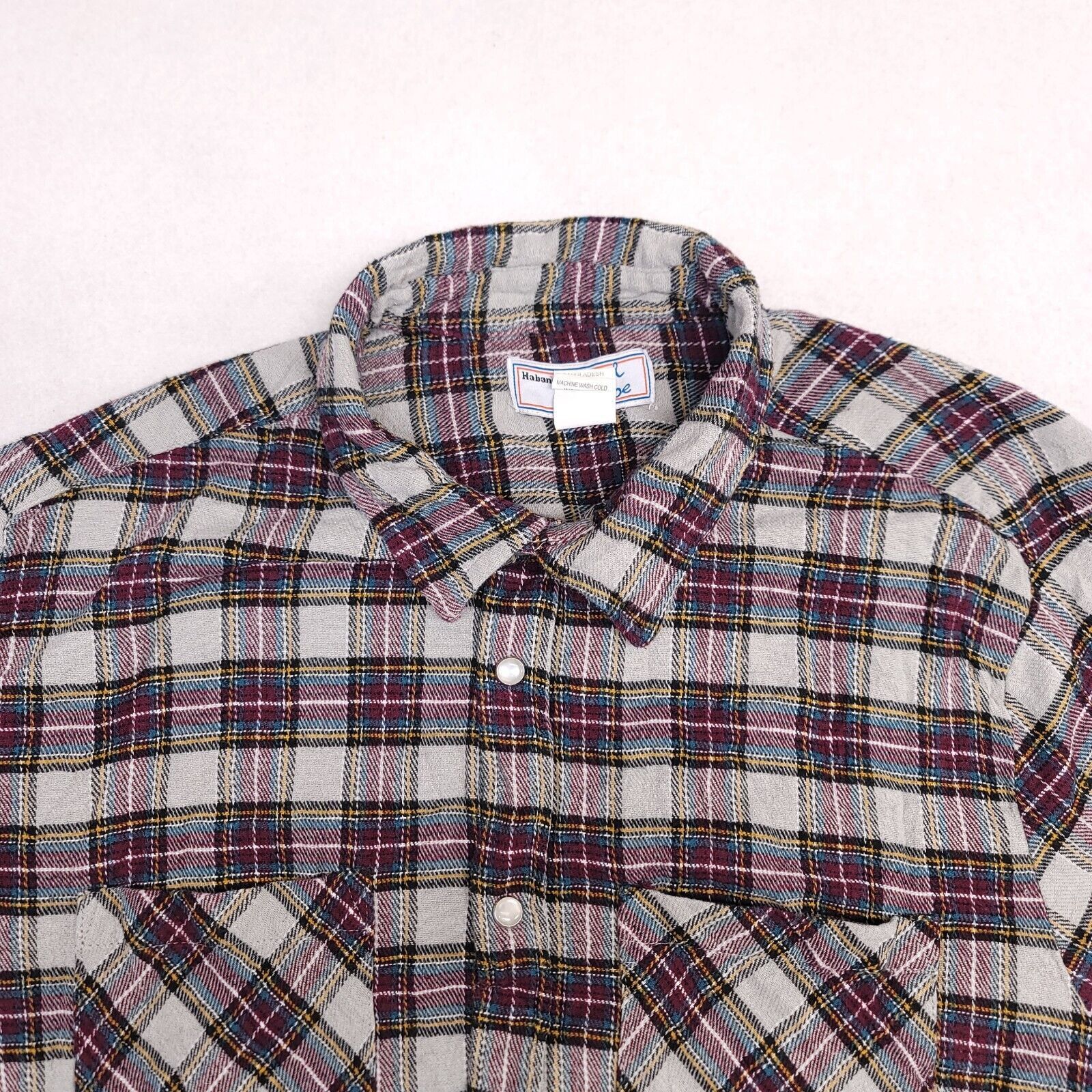 Haband Haband Casual Joe Tartan Flannel Shirt Mens Size M Gray Size US M / EU 48-50 / 2 - 1 Thumbnail