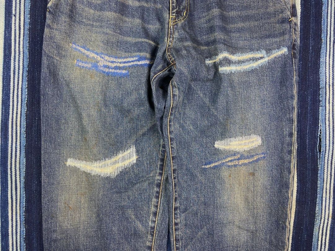 Beams Japan Beams Japan Heavy Wash Knife Distressed Tapered 9/10 M Size US 32 / EU 48 - 4 Thumbnail
