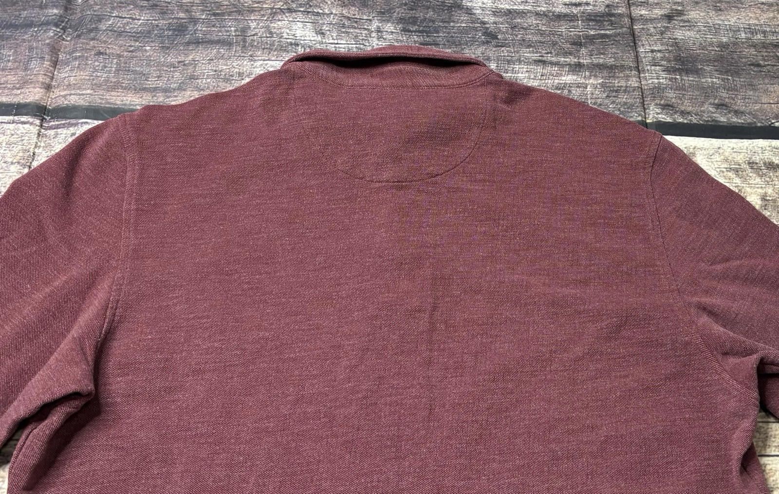 UNTUCKit Untuckit Polo Shirt Men's XL Burgundy Long Sleeve Logo Golf Size US XL / EU 56 / 4 - 7 Thumbnail