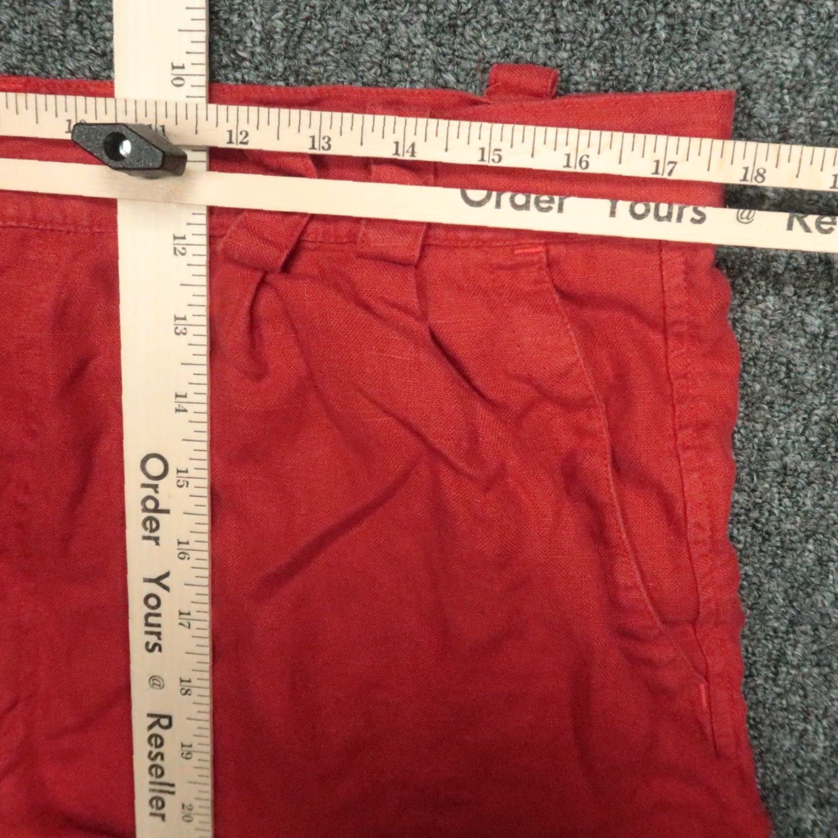 Jams World Jams World Shorts Mens 36 Paprika Red 100% Linen Chino Lightweight Button Flat Front Belt Loops Pockets Casual Travel Vintage: No Regu l ar Size US 36 / EU 52 - 7 Thumbnail