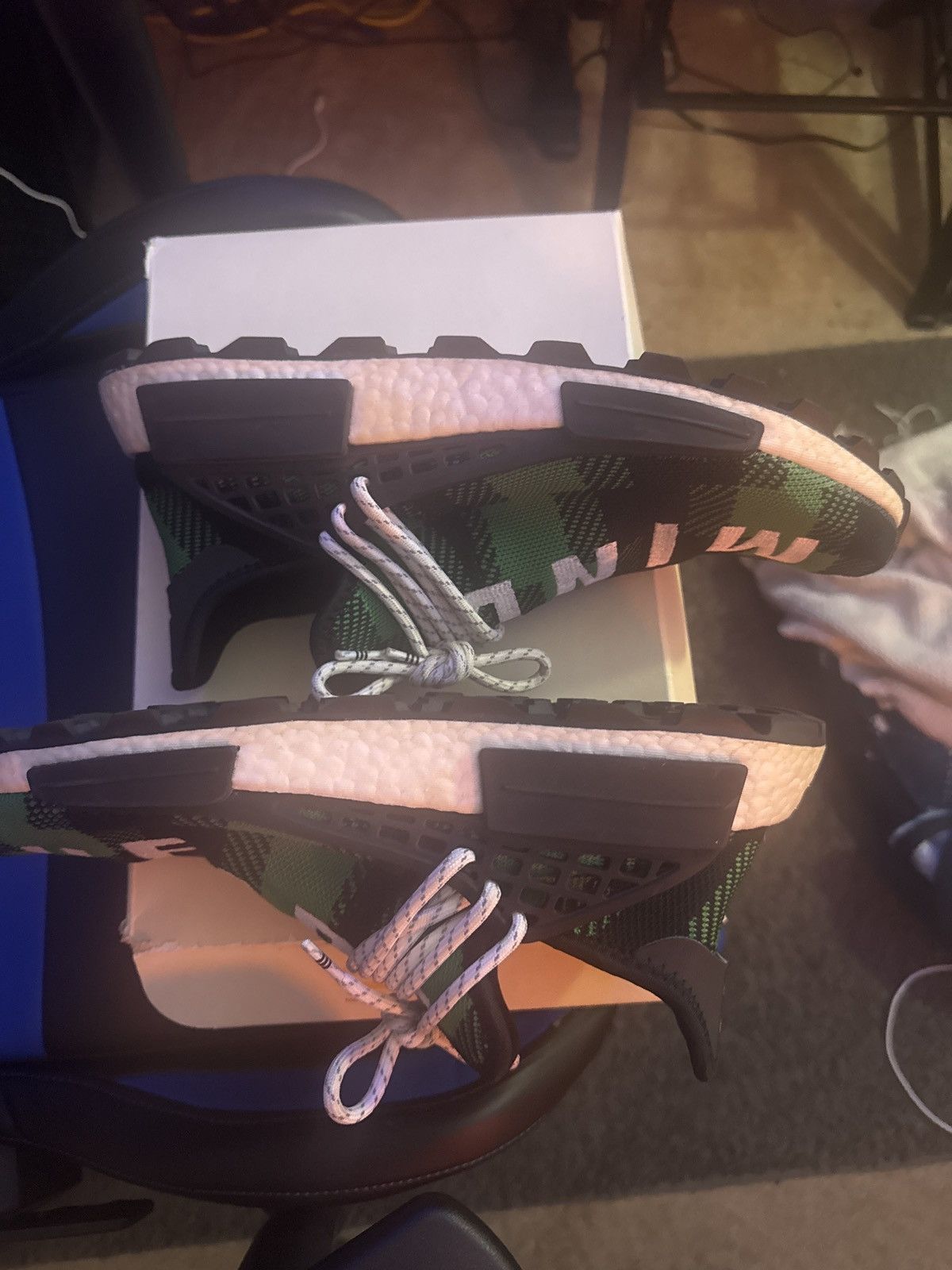 Adidas Pharrell x Billionaire Boys Club x NMD Human Race Trail 'Gre Size US 10.5 / EU 43-44 - 3 Thumbnail