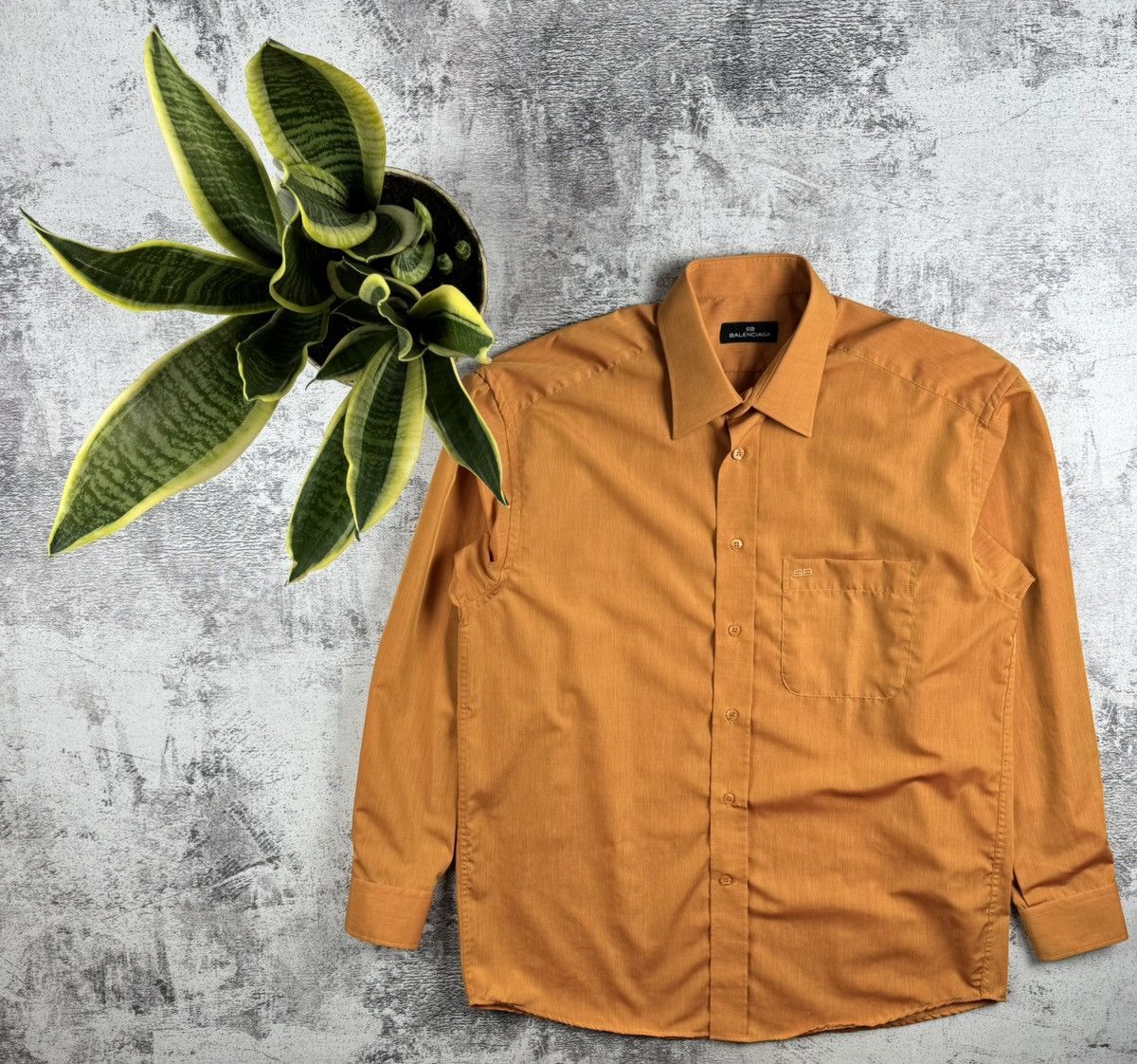 Balenciaga Balenciaga BB 00s Orange 4/42 Cotton Button Longsleeve Luxury Classic Shirt Size US XL / EU 56 / 4 - 1 Thumbnail