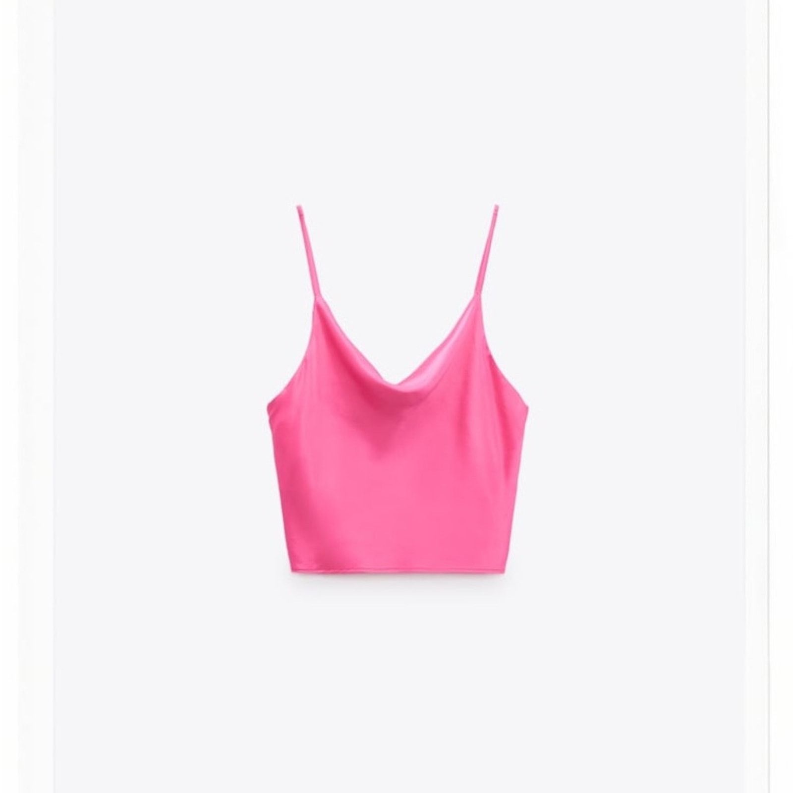 Zara ZARA SATIN CAMISOLE LIGHT FUCHSIA Size M / US 6-8 / IT 42-44 - 6 Thumbnail
