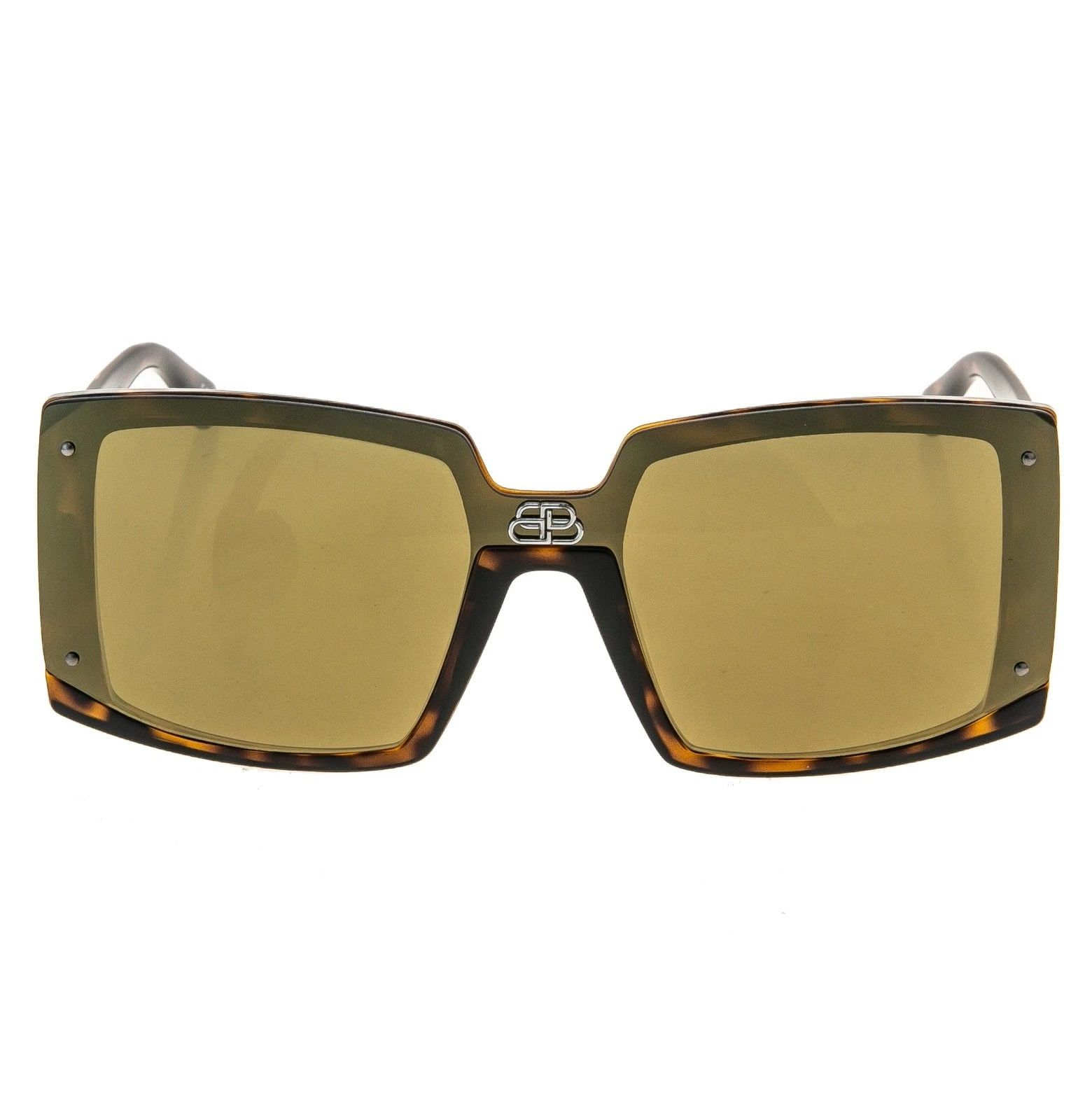 Balenciaga BALENCIAGA BB0081S Square Brown Gold Mirror 0081 005 Size ONE SIZE - 9 Thumbnail
