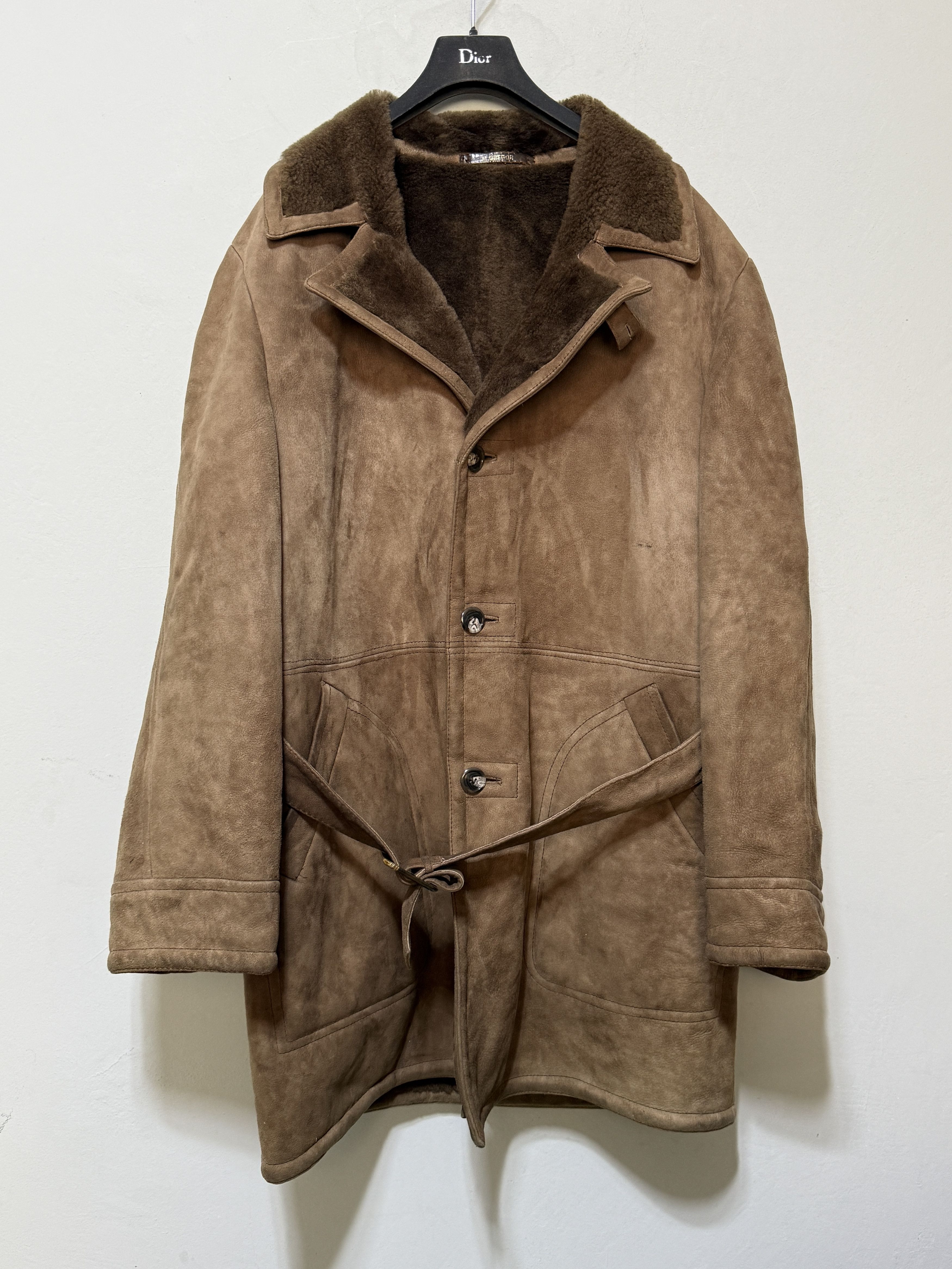 McGregor Vintage Coat Belted McGregor shearling suede coat L / xl Size US L / EU 52-54 / 3 - 2 Thumbnail