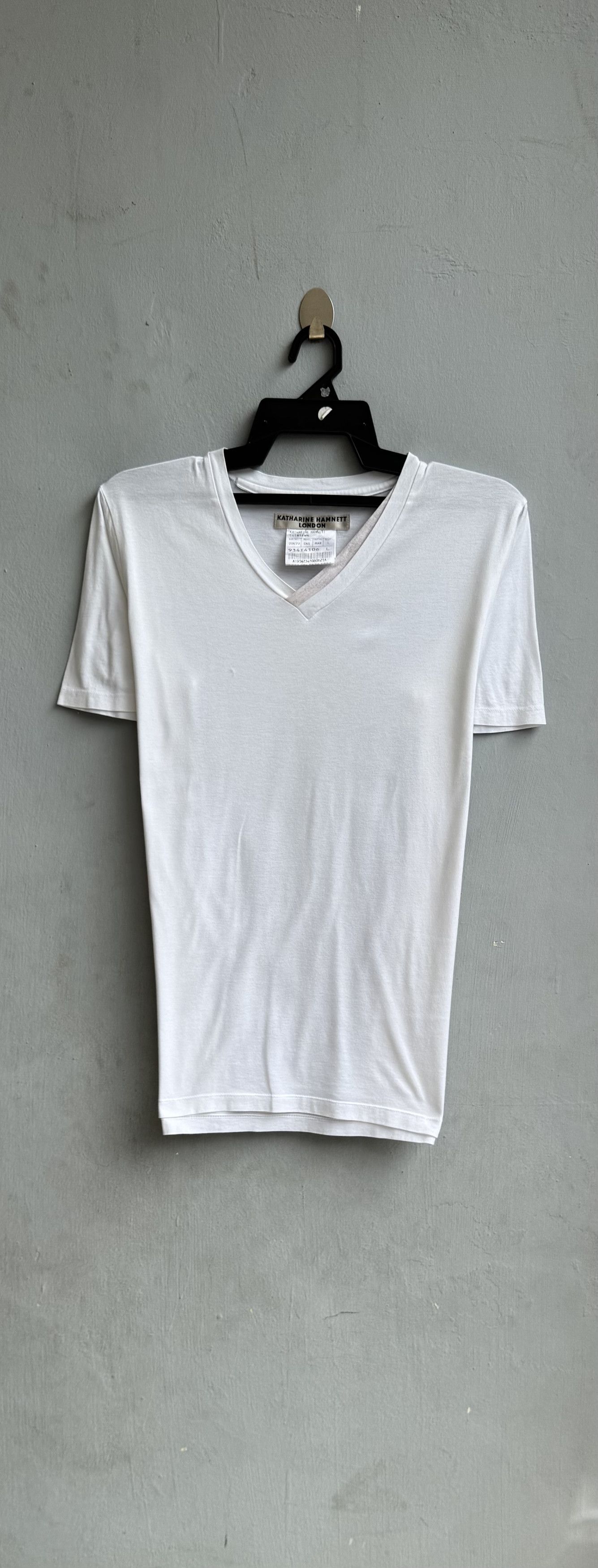 Katharine Hamnett London Katharine Hamnett London V Neck Plain Shirt Size L / US 10 / IT 46 - 1 Thumbnail