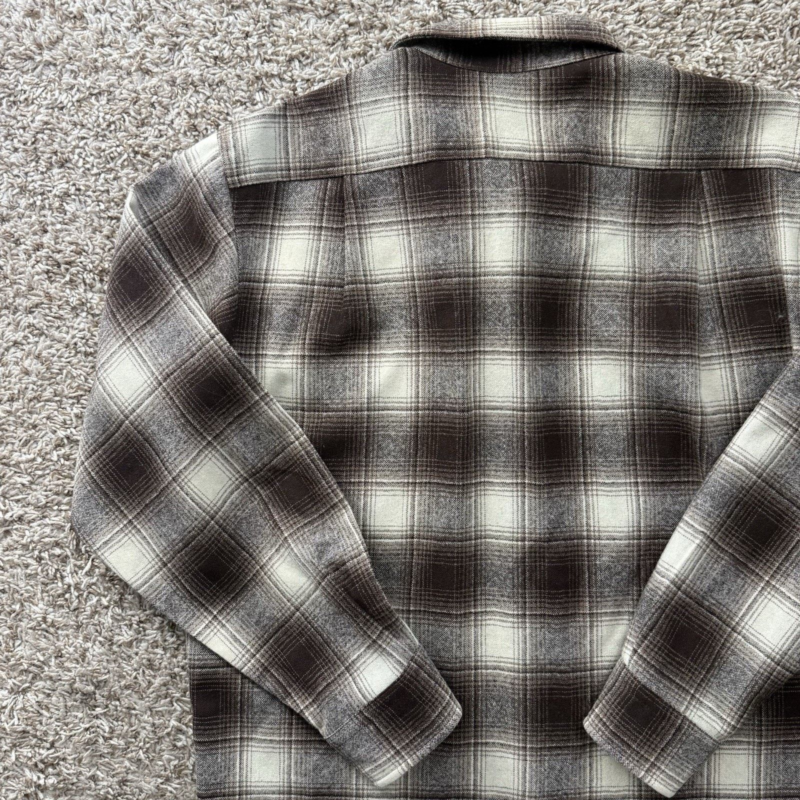 Pendleton × Vintage Vintage Pendleton Brown Shadow Plaid Button Up Guide Shirt Size US M / EU 48-50 / 2 - 6 Thumbnail
