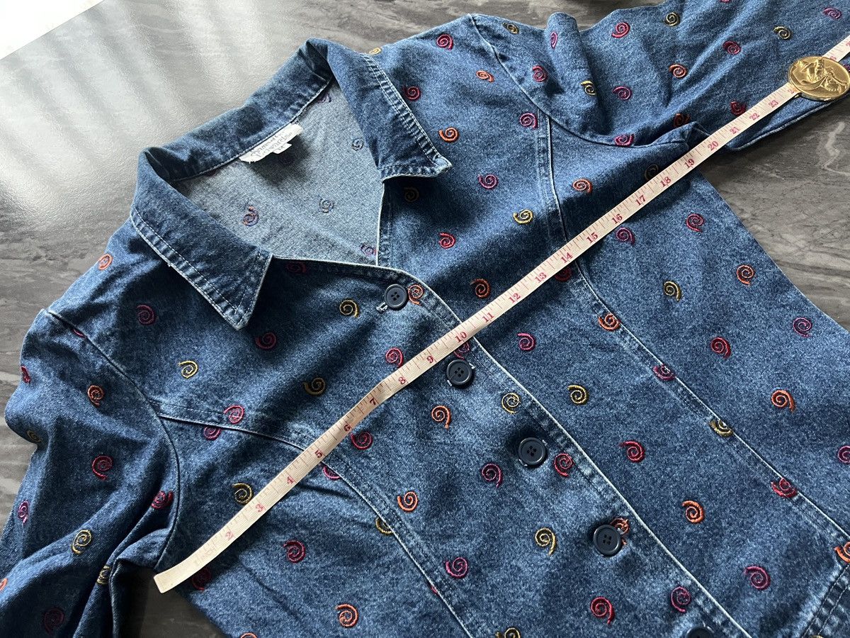 Arts & Science Samantha Edwards : Denim Jacket Spiral Embroider Multi Color Size ONE SIZE - 9 Thumbnail