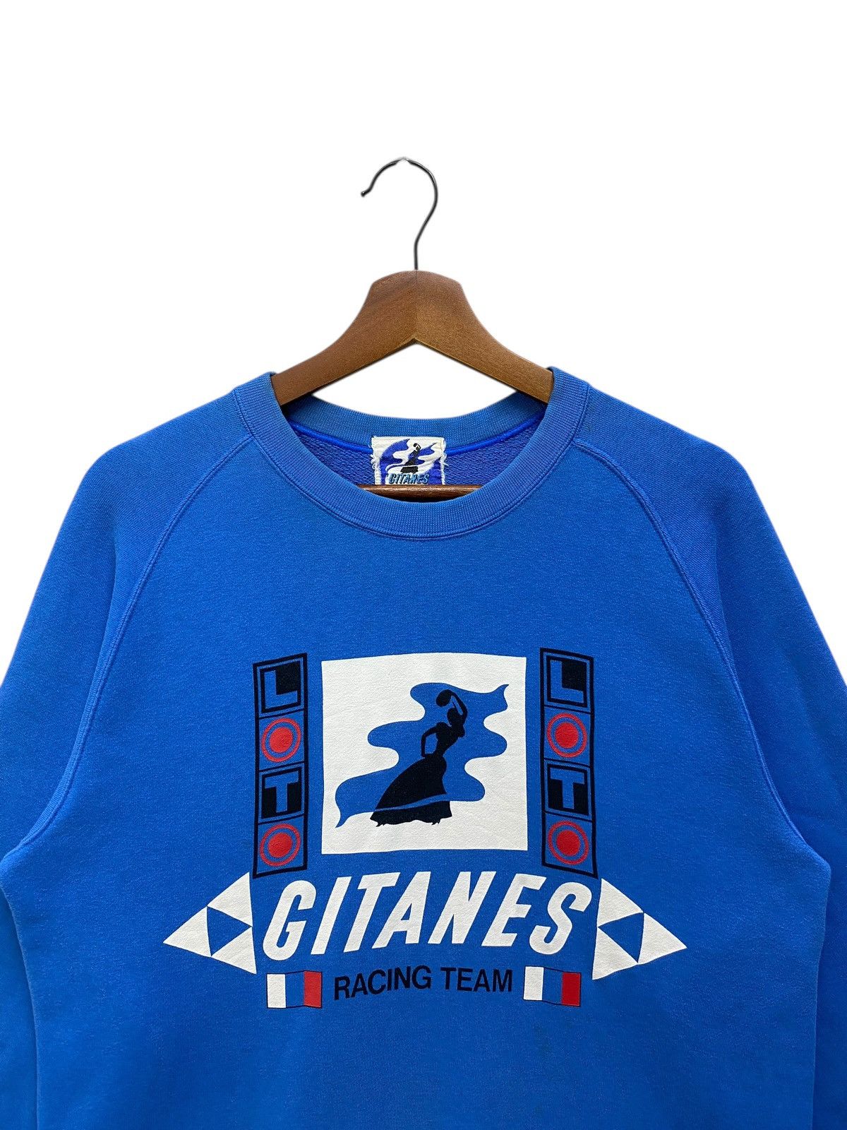 Vintage Vintage Gitanes Racing Team Sweatshirt Big Logo Size M Size US M / EU 48-50 / 2 - 2 Thumbnail