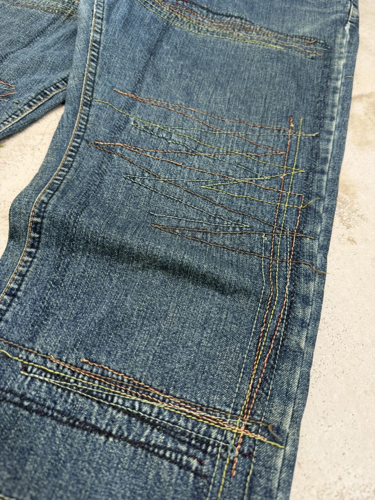 Hysteric Glamour HYSTERIC GLAMOUR Flare Heavy Stitch Boro Denim Jeans Size US 30 / EU 46 - 11 Thumbnail
